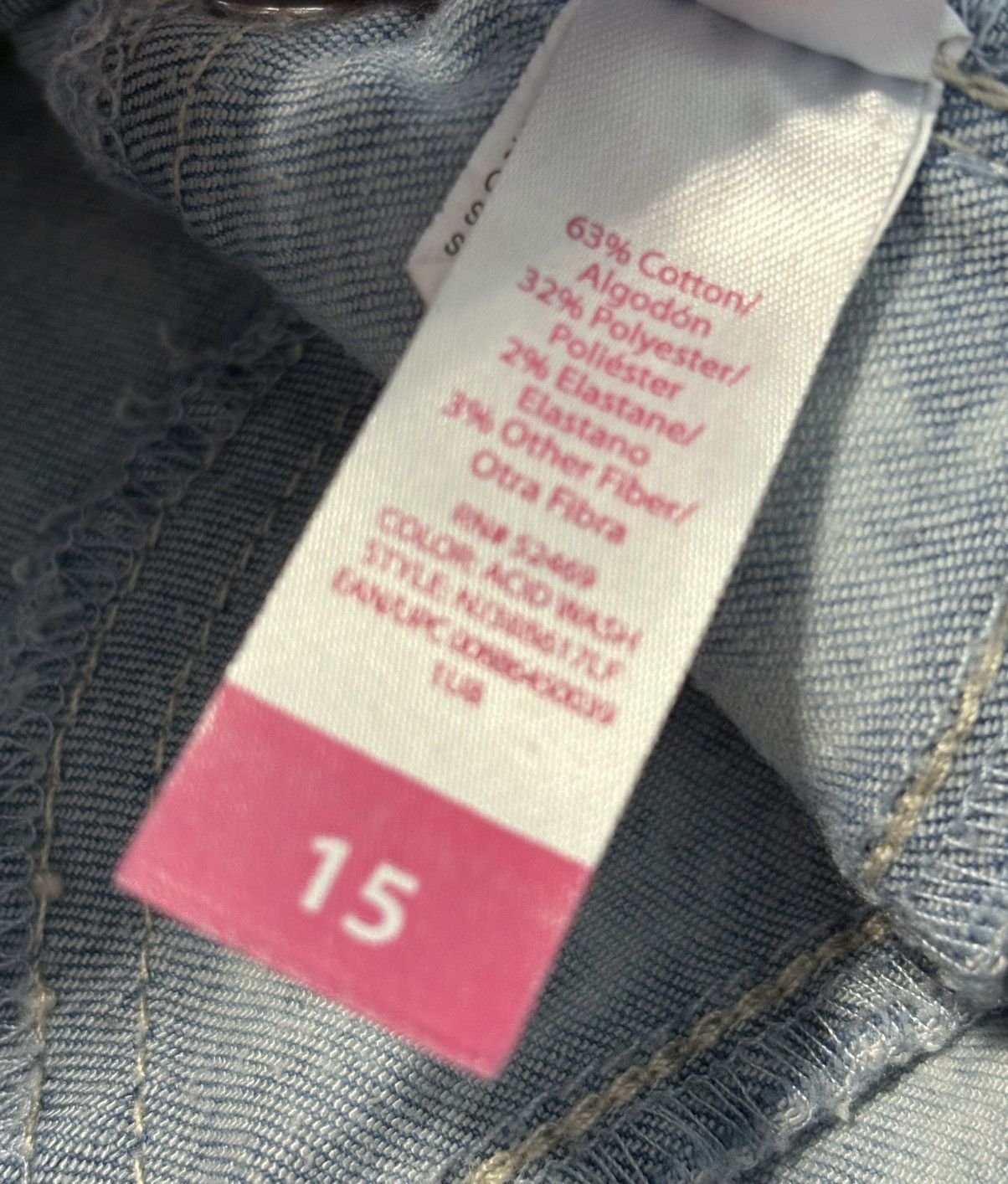 Other (No Boundaries) Light Wash Denim Jeans: Size 15 Size 34" / US 12 / IT 48 - 7 Thumbnail