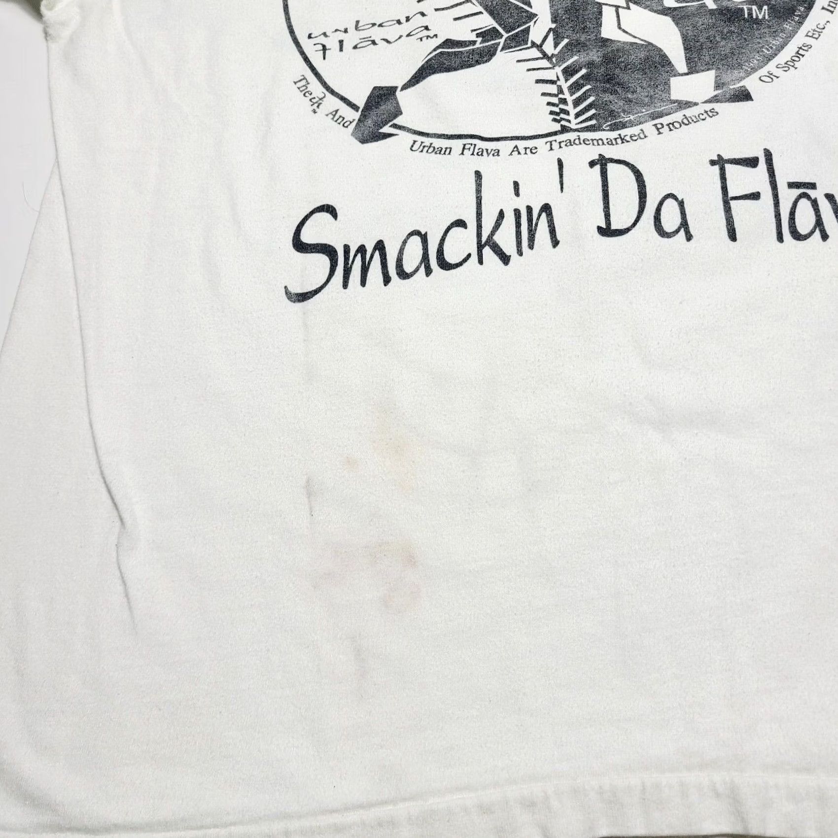 Hanes VINTAGE Urban Flava Baseball T-Shirt Sports 90s Men XL Double-Sided Crew Neck Short Sleeve White Men's T-Shirt 1990s Size US XL / EU 56 / 4 - 4 Thumbnail