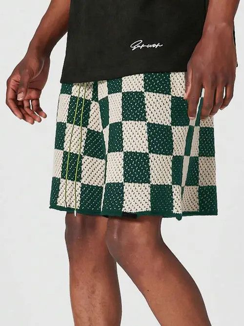 Japanese Brand × Vintage Crochet Knit Drop Shorts Vintage Size US 30 / EU 46 - 1 Thumbnail