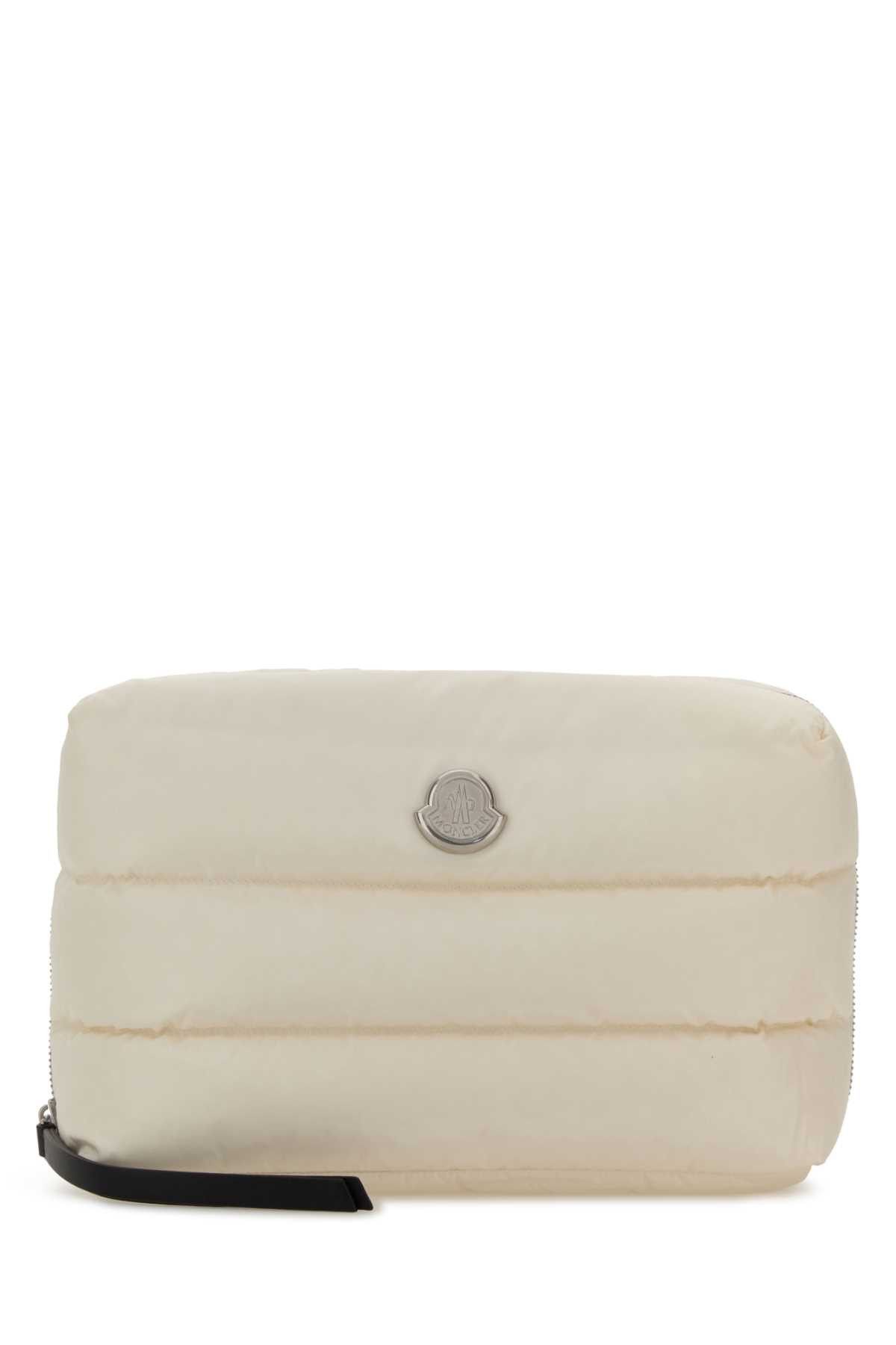 Moncler White Fabric Beauty Case Size ONE SIZE - 1 Thumbnail