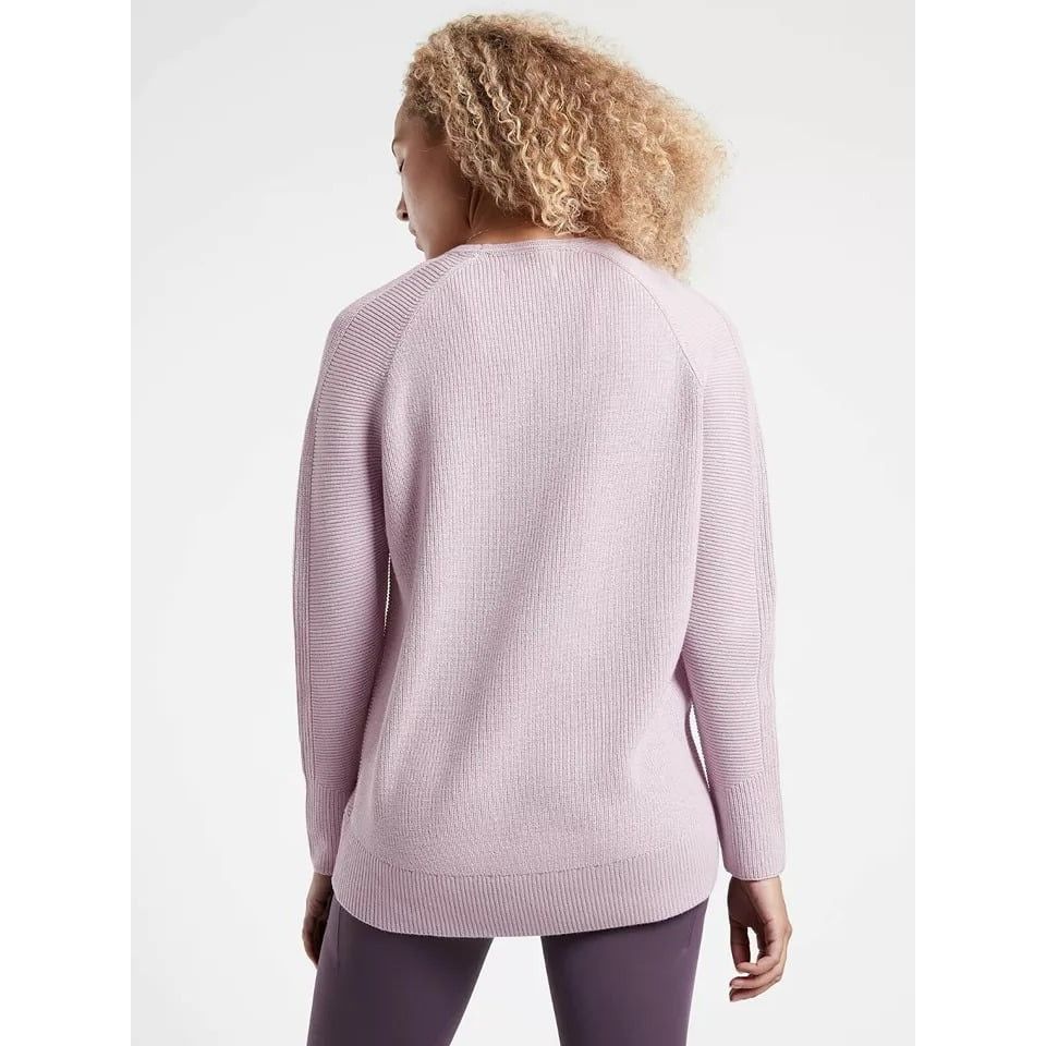 Athleta Athleta Hanover Merino V-Neck Sweater Oversized Shasta Purpl Size XS / US 0-2 / IT 36-38 - 3 Thumbnail