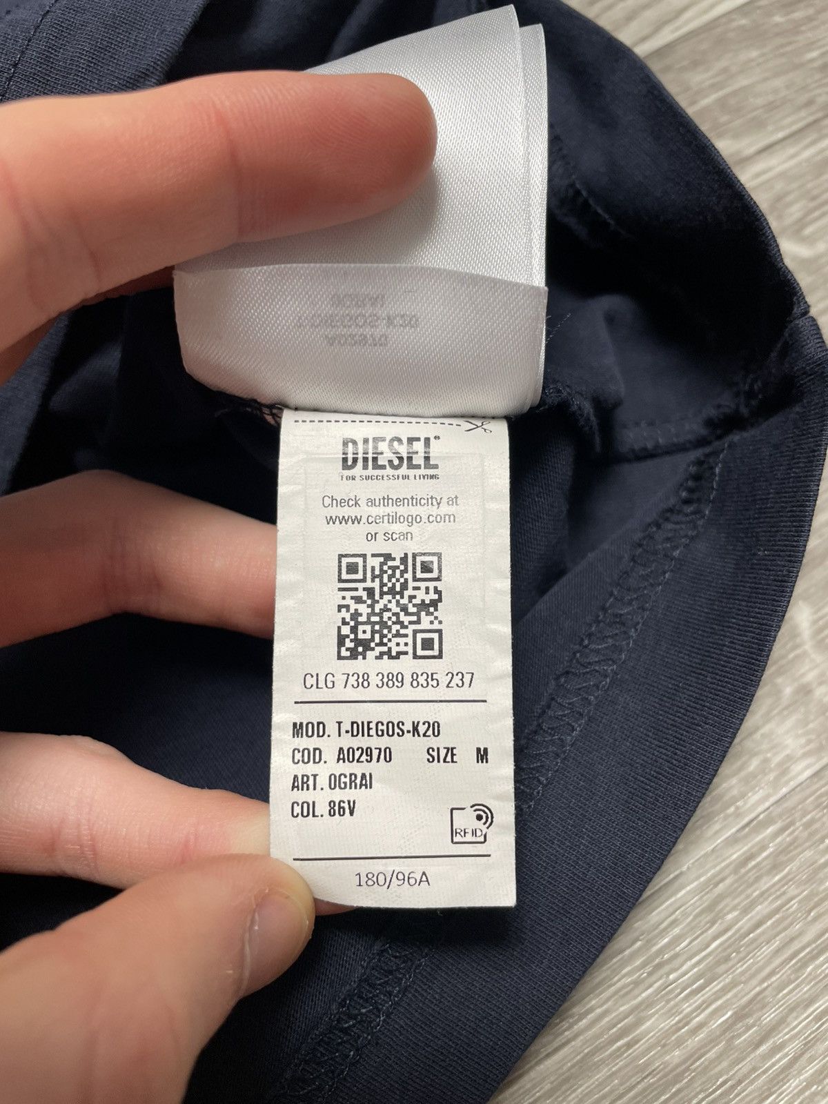 Diesel x2 Diesel Only The Brave Blue And Black T-Shirts Size US M / EU 48-50 / 2 - 23 Thumbnail