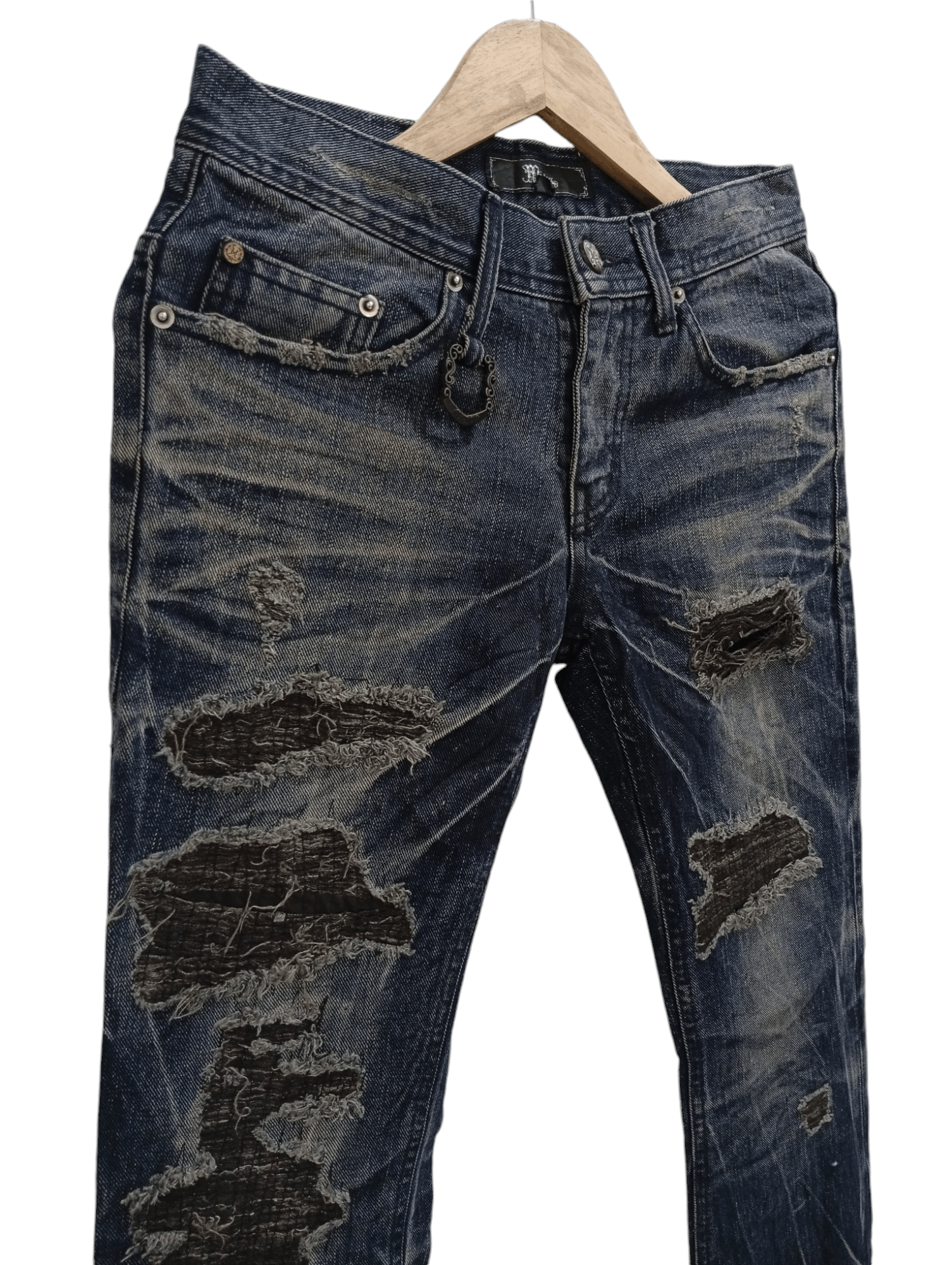 Japanese Brand × Vintage 🔥🔥Midas Patchwork Distressed Jeans Denim Size US 30 / EU 46 - 12 Thumbnail