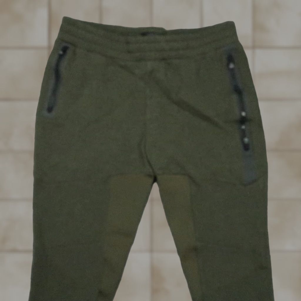 Vintage Greyson Pants Men M Green Sequoia Wool Blend Joggers Training Zip Pockets Slim Athletic 29in Inseam Size US 31 - 1 Thumbnail