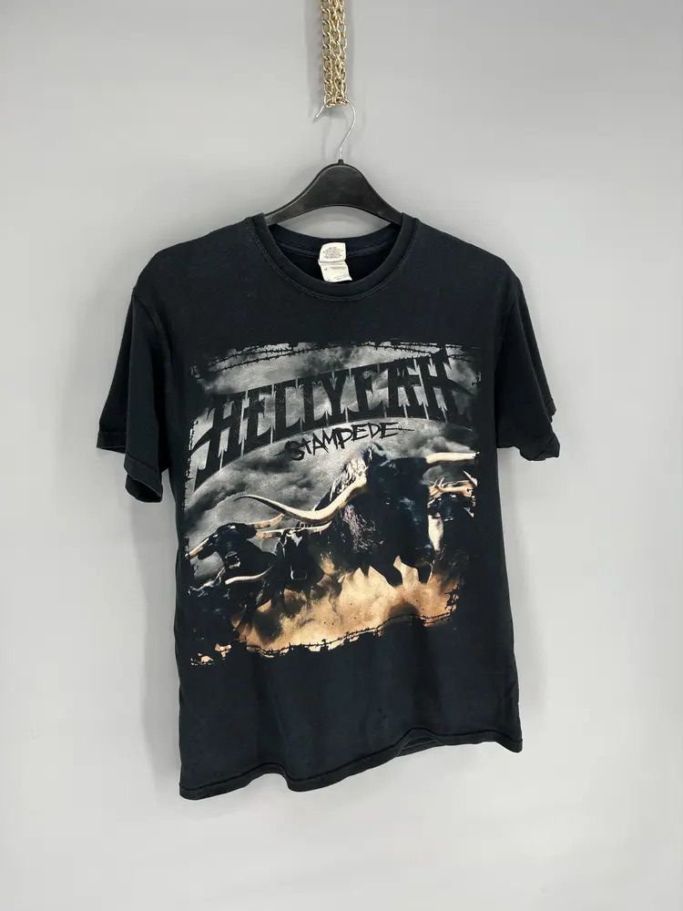 Band Tees Vintage y2k HELLYEAH stamdede tour 2010 Band Rock Tee Size US M / EU 48-50 / 2 - 2 Thumbnail