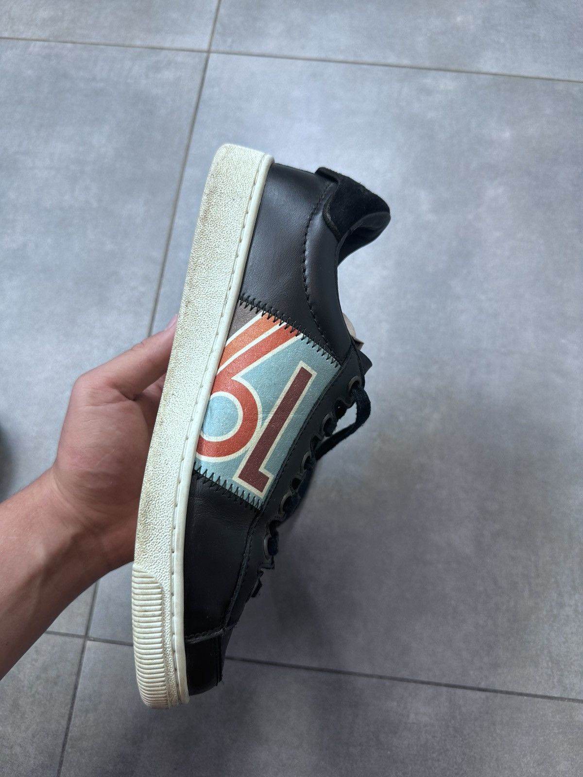 Dsquared2 Dsquared2 Black Men’s Leather Sneakers Size EUR 40,5 Size US 8.5 / EU 41-42 - 12 Thumbnail
