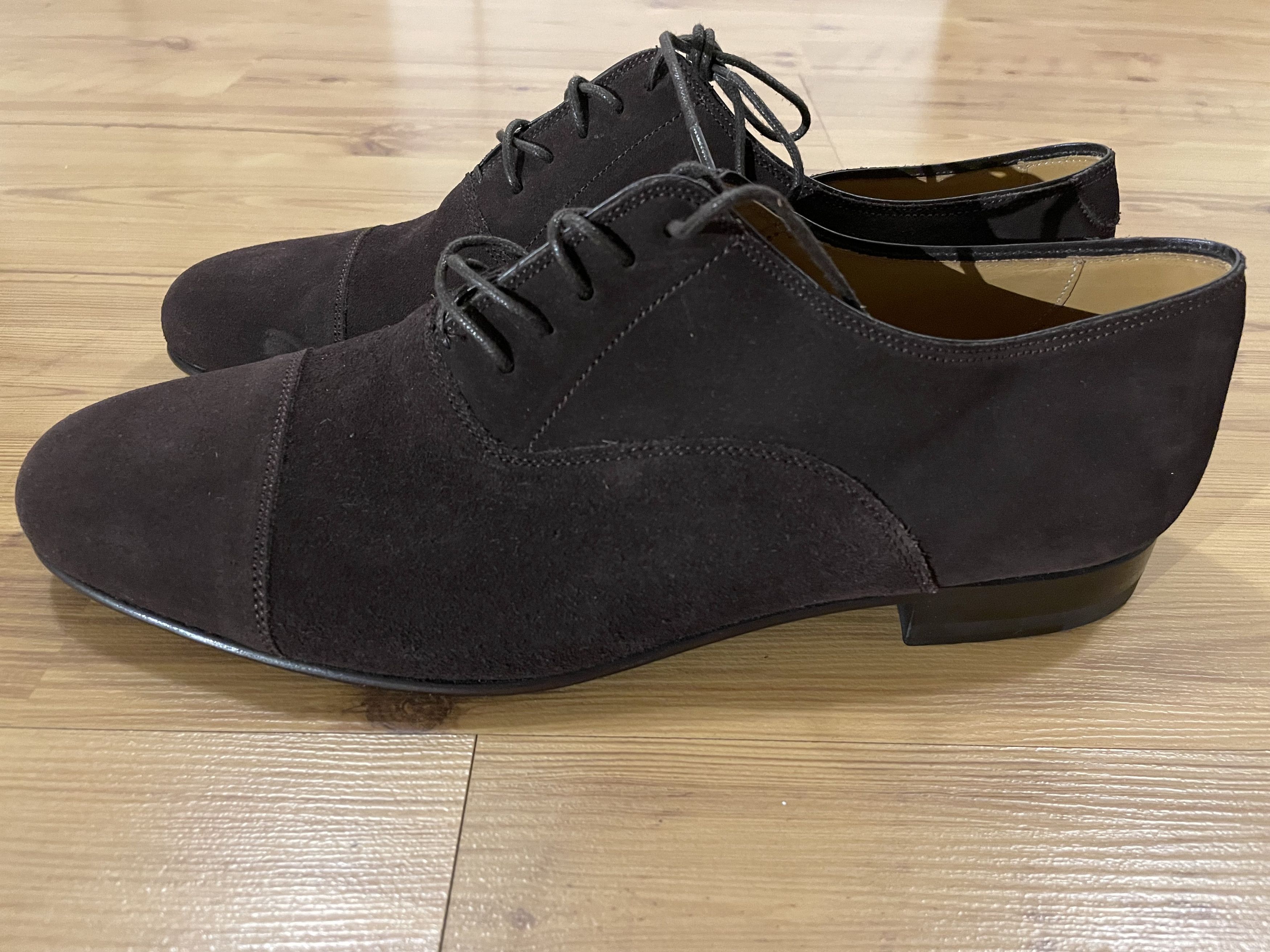 Carmina Hand Made "Bow Tie" Shoes Brown Suede Size US 10.5 / EU 43-44 - 4 Thumbnail