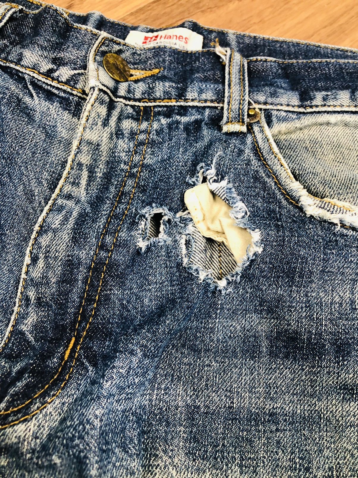 Hanes Hanes Distress Jeans (36) Size US 30 / EU 46 - 9 Thumbnail