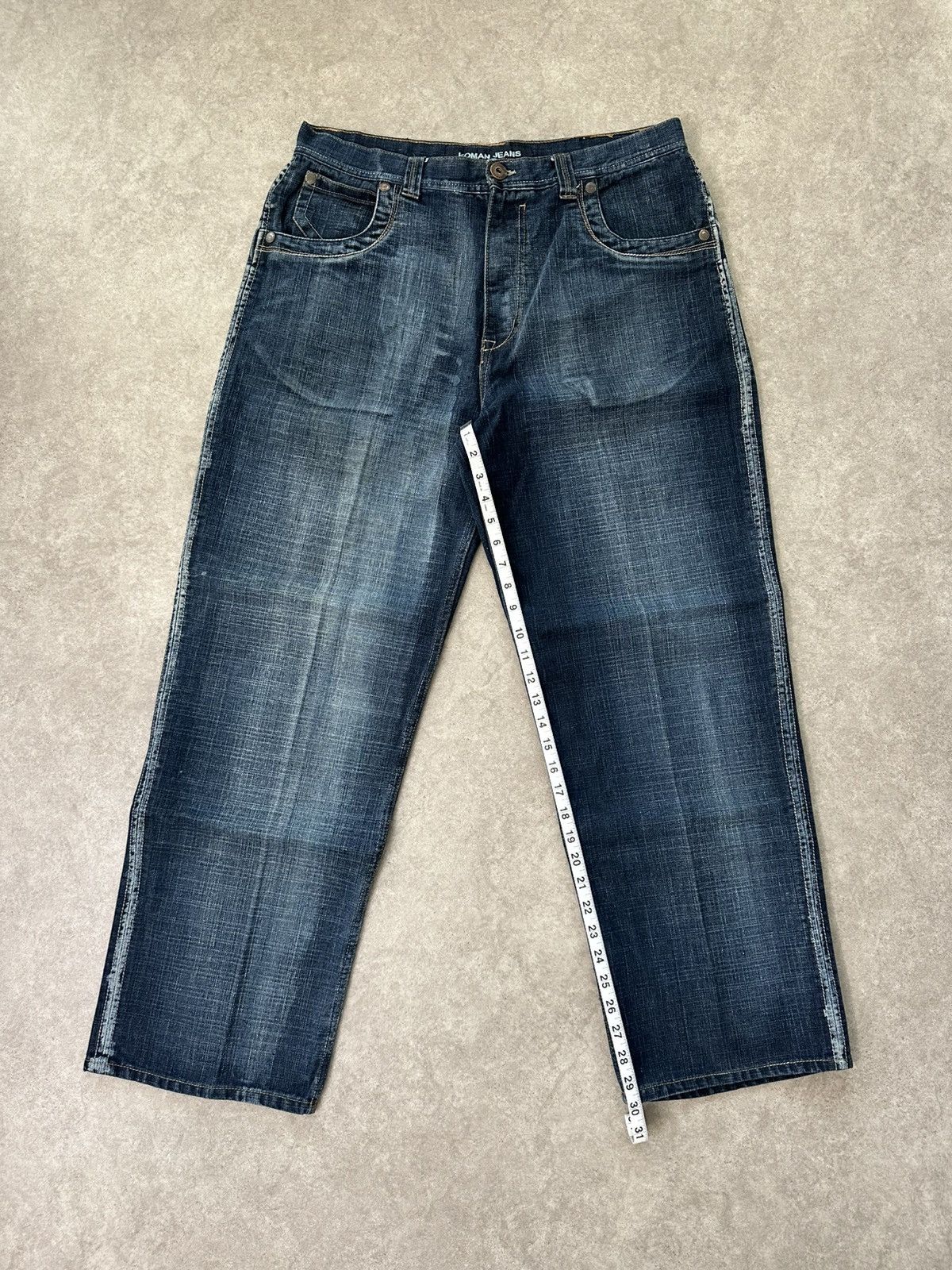 Vintage Vintage Faded Blue Denim Jeans Y2K Baggy Skater Style Pants Size US 36 / EU 52 - 8 Thumbnail