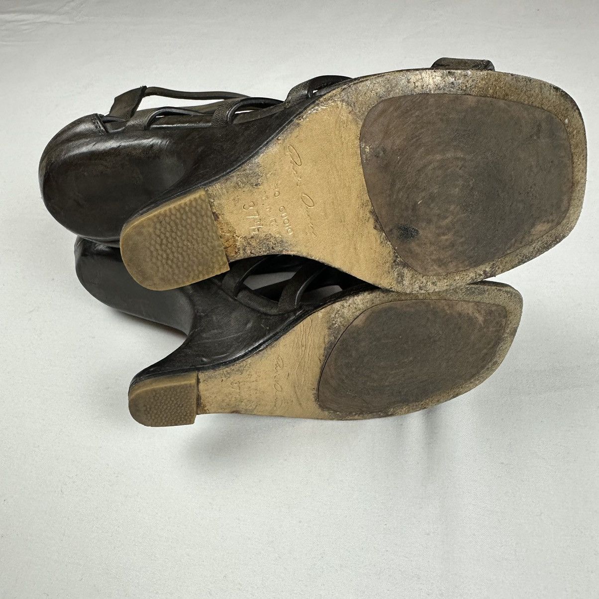 Rick Owens Rick Owens Nautilus Gladiator Cantilevered Leather Sandals Size US 7.5 / IT 37.5 - 7 Thumbnail