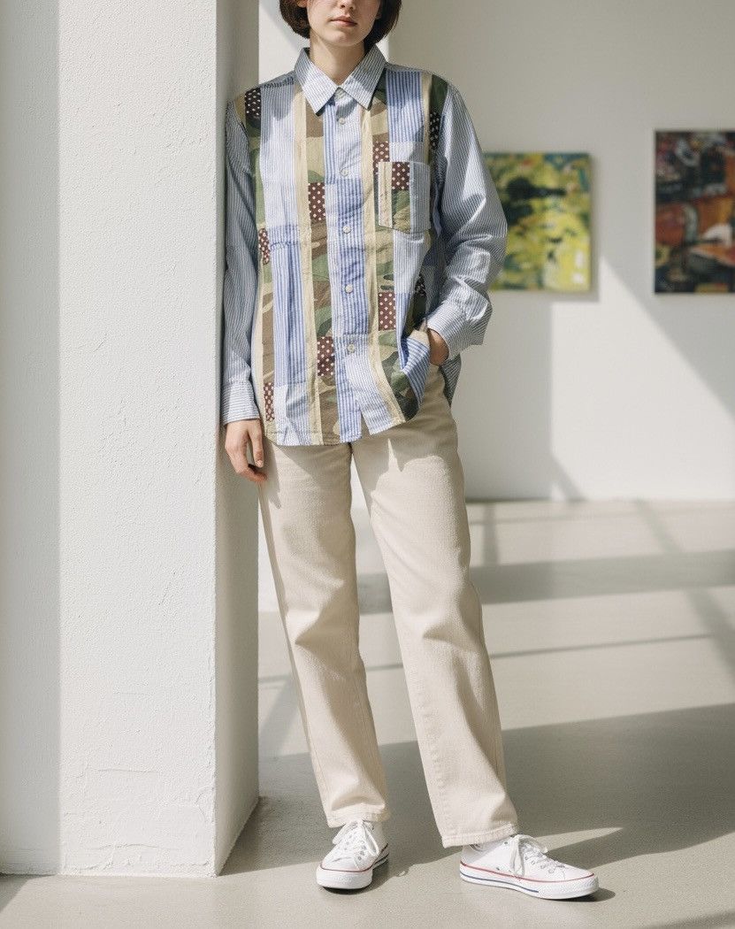 Junya Watanabe Junya watanabe cdg man AD2006 patchwork button up Size US S / EU 44-46 / 1 - 2 Thumbnail