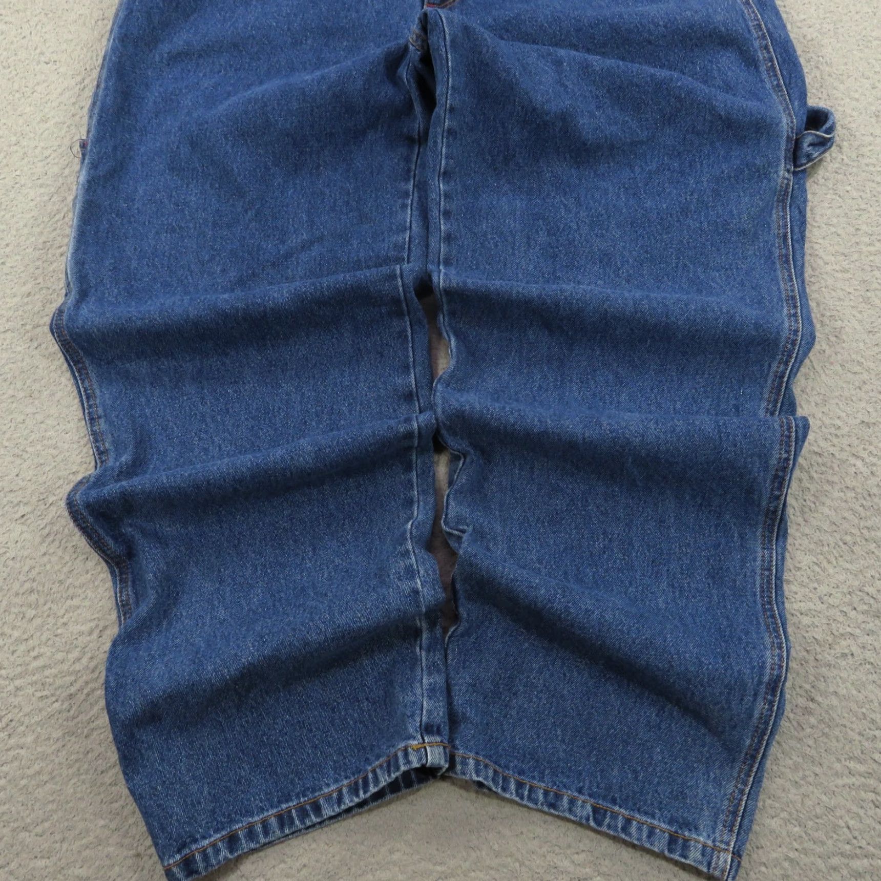 Denime VINTAGE NOBU Jeans Baggy Wide-Leg 36 Men Blue Denim 90s Grunge Skater Hip Hop Carpenter 5-Pocket Relaxed High Rise Regular Inseam 34"} Size US 36 / EU 52 - 7 Thumbnail