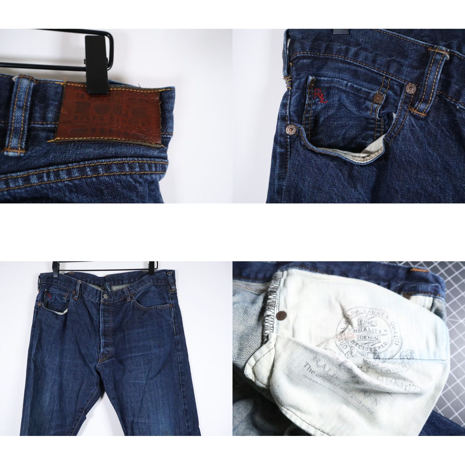 Polo Ralph Lauren Polo Ralph Lauren Jeans Slim Straight 38 x 34 Blue Denim Cotton 5-Pocket Men Regular Vintage: No Size US M / EU 48-50 / 2 - 10 Thumbnail
