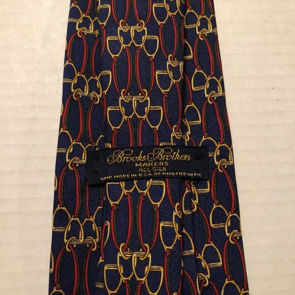 Brooks Brothers brooks brothers men's new navy silk tie 3 5/8" X 59 1/2" Size ONE SIZE - 4 Thumbnail