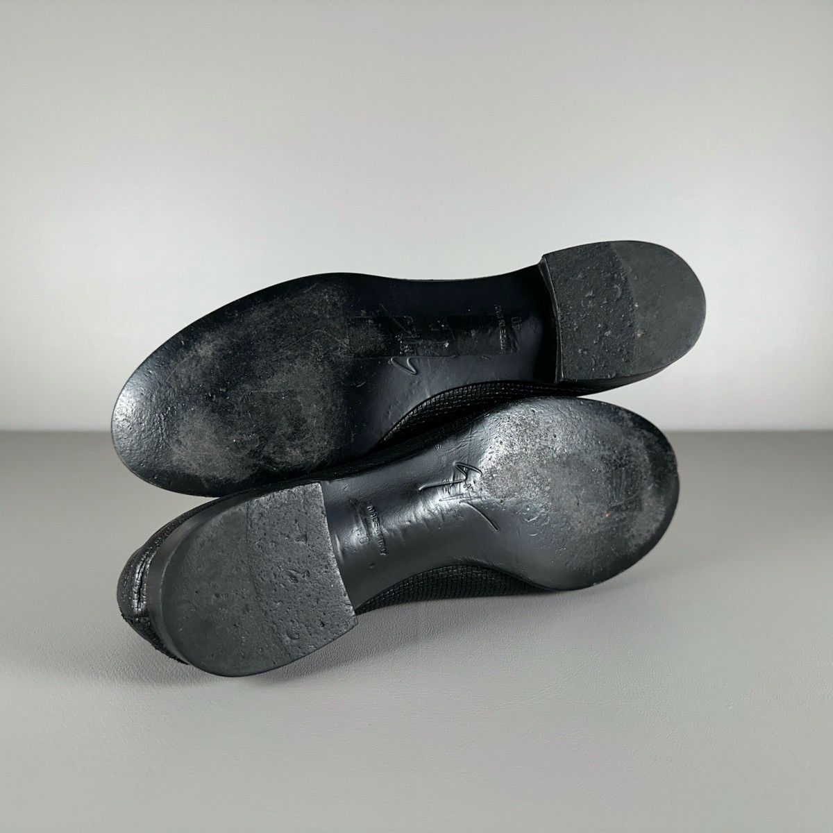 Giuseppe Zanotti Giuseppe Zanotti Italian Patent Black Leather Flat Loafers Size US 9.5 / IT 39.5 - 7 Thumbnail