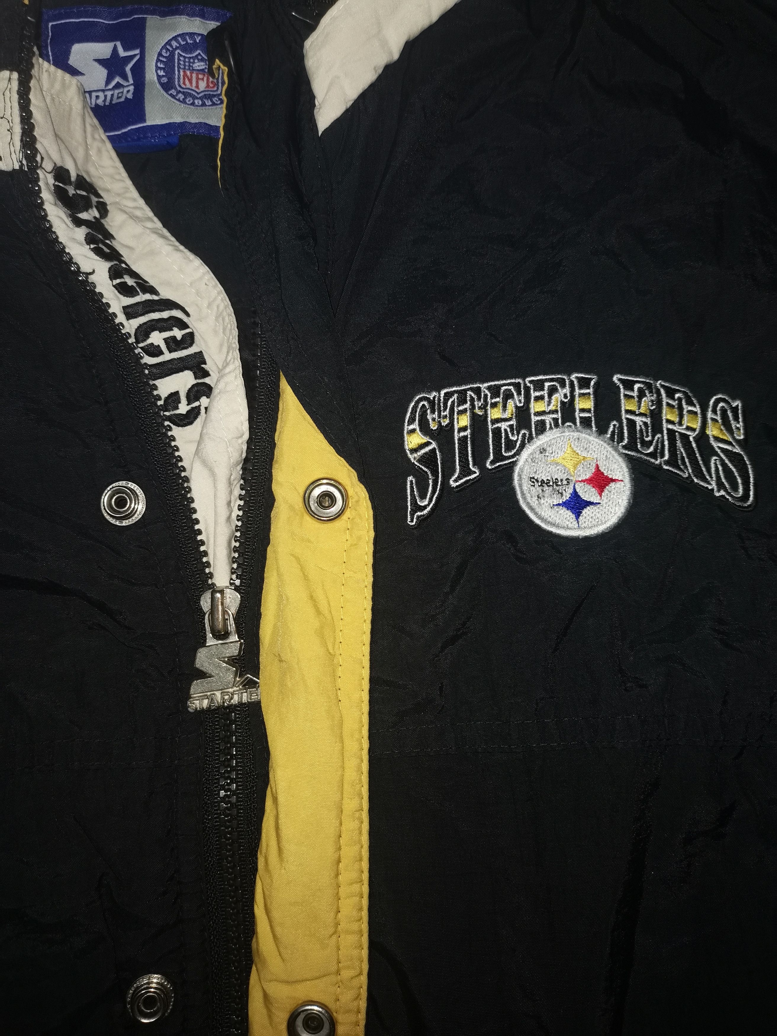 Vintage Starter steelers padded jacket vintage Size US L / EU 52-54 / 3 - 3 Thumbnail