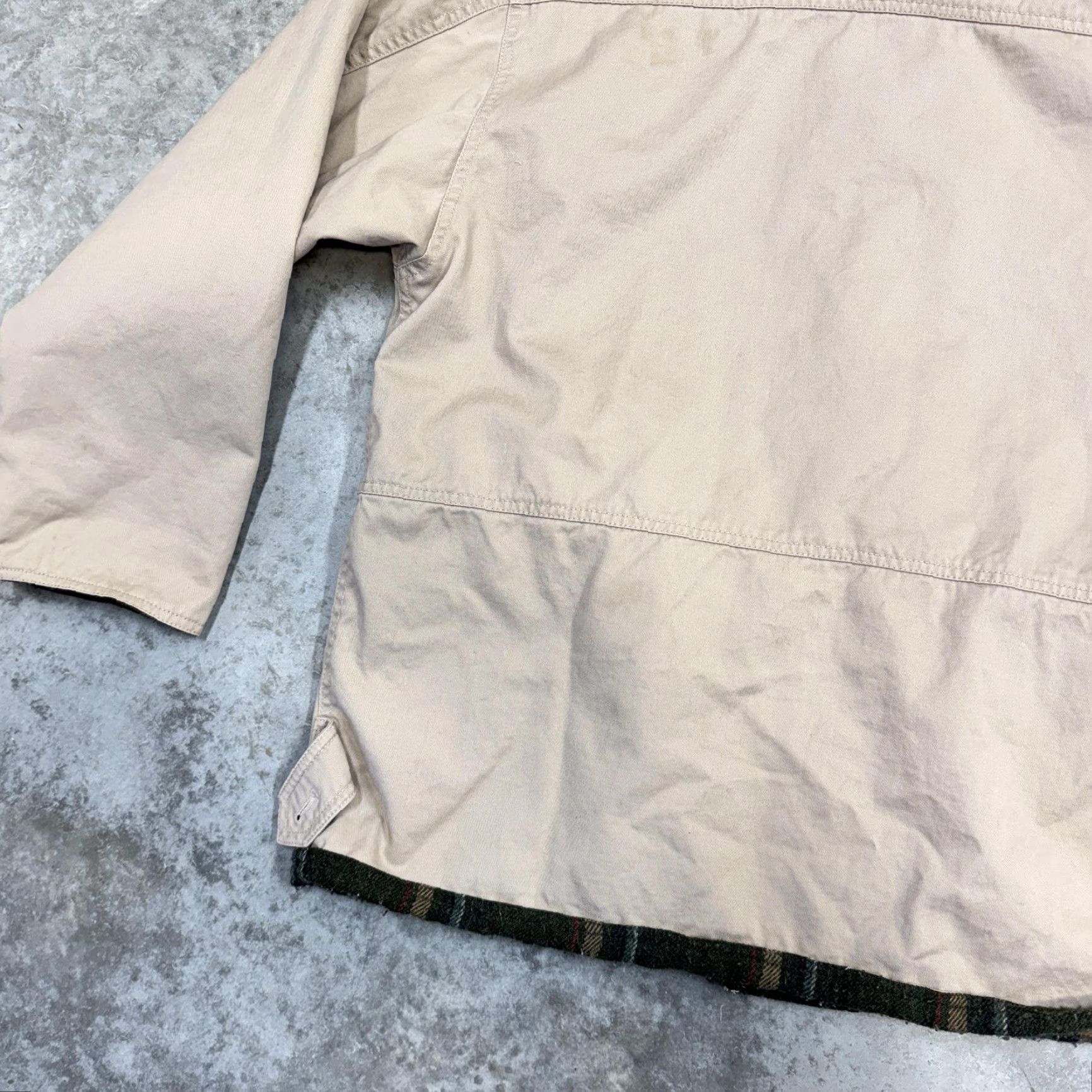 Vintage VINTAGE Sterling Bay Jacket Mens Large Beige Canvas Reversible Plaid Lined Workwear Size US L / EU 52-54 / 3 - 6 Thumbnail