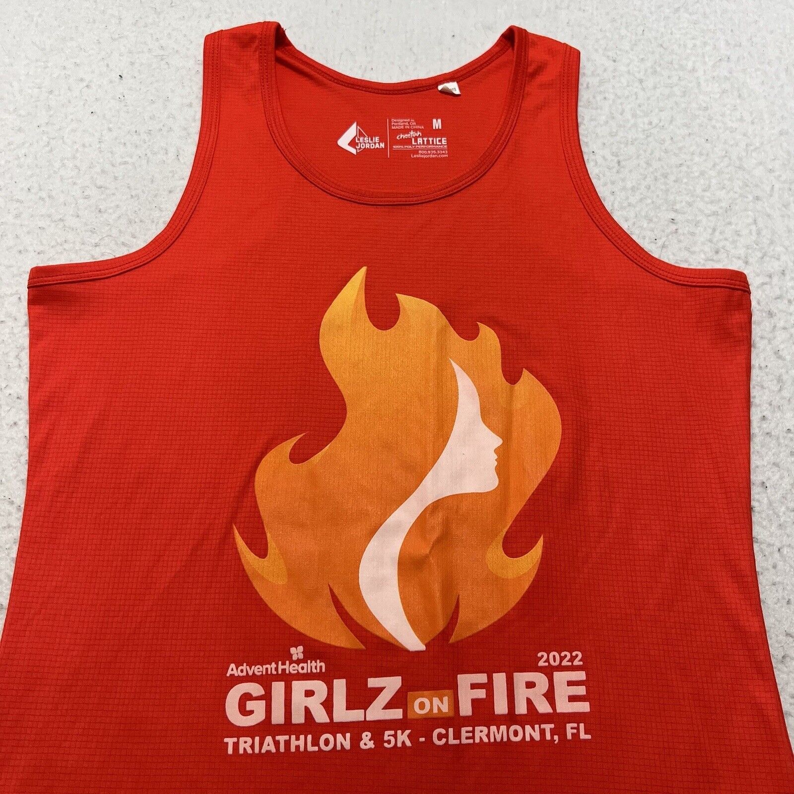 Other Leslie Jordan Medium 22 Girlz on Fire Tank Top Triathalon 5K Size M / US 6-8 / IT 42-44 - 2 Thumbnail