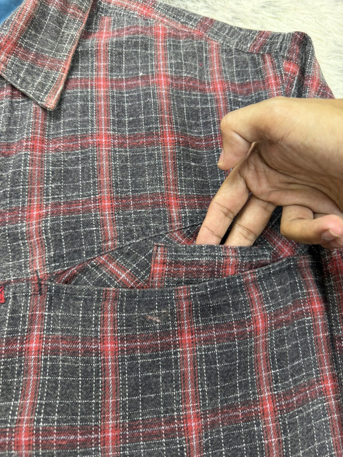 Marithe + Francois Girbaud Vintage MFG Shadow Plaid Tartan Rare Pockets Baggy Flannel Size US XL / EU 56 / 4 - 10 Thumbnail