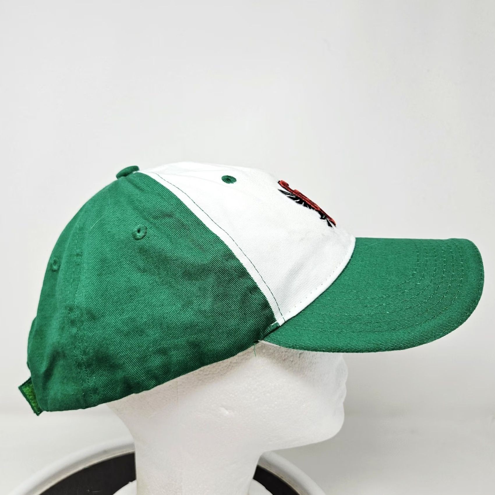 Vintage Melonwear Baseball Hat Cap One Size Green Mens Adjustable Straps Back Solid Twill Cotton Vintage: No Summer Casual Bird Fidelity Size ONE SIZE - 3 Thumbnail