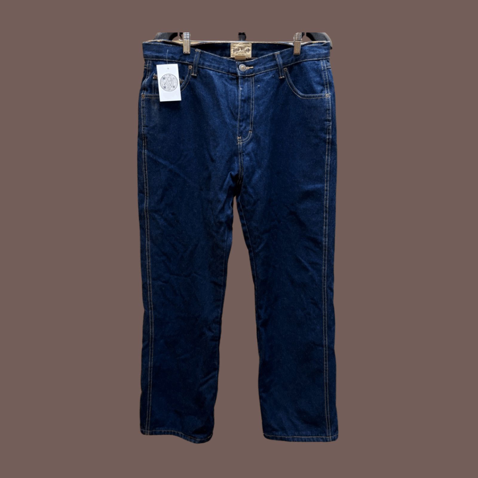 Vintage VTG Flannel Jeans | RedHead Dark Wash Denim | 2000s Gorpcore Size US 34 / EU 50 - 4 Thumbnail