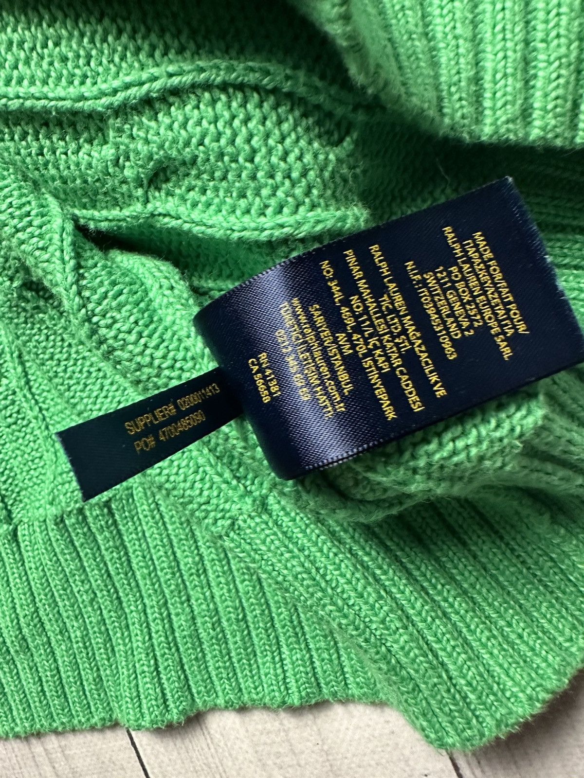 Vintage Vintage polo Ralph Lauren green sweater knitted rare green Size US XXL / EU 58 / 5 - 7 Thumbnail