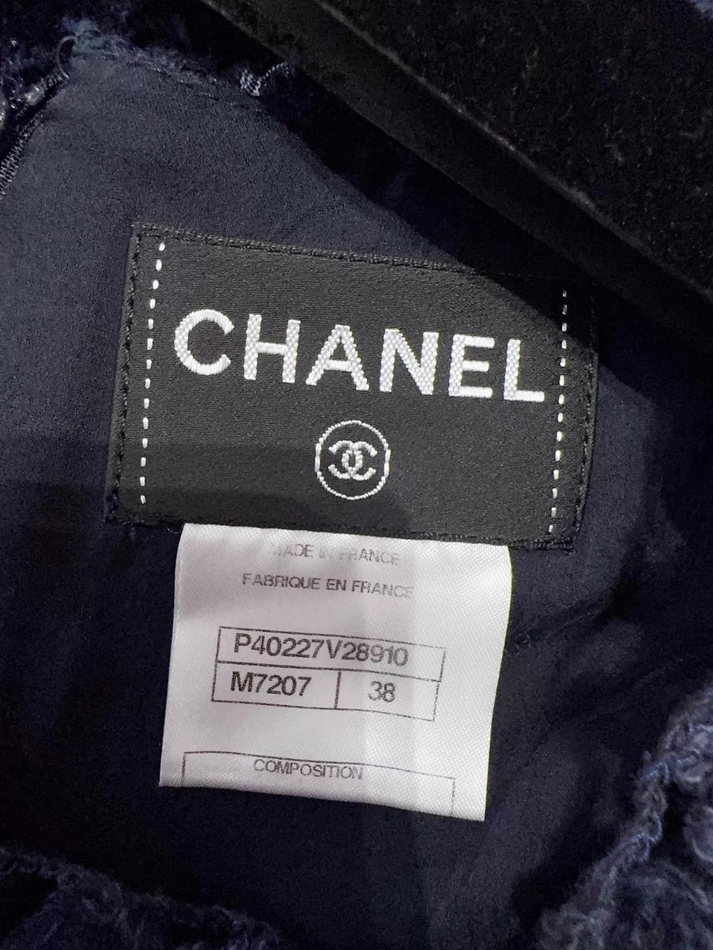 Chanel Chanel Tweed Dress Navy Blue 38 98 New Size S / US 4 / IT 40 - 5 Thumbnail