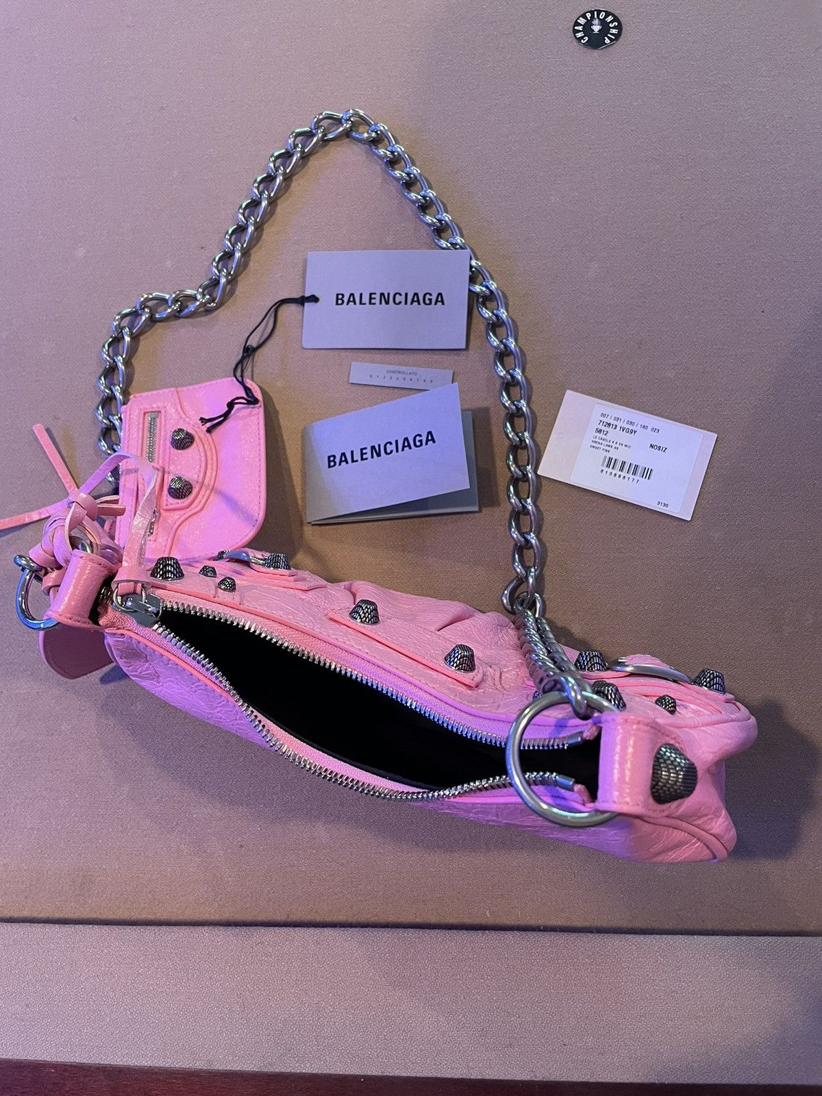 Balenciaga LE CAGOLE 8 B X8 W/C ARENA LAMB AS SWEET PINK Size ONE SIZE - 7 Thumbnail