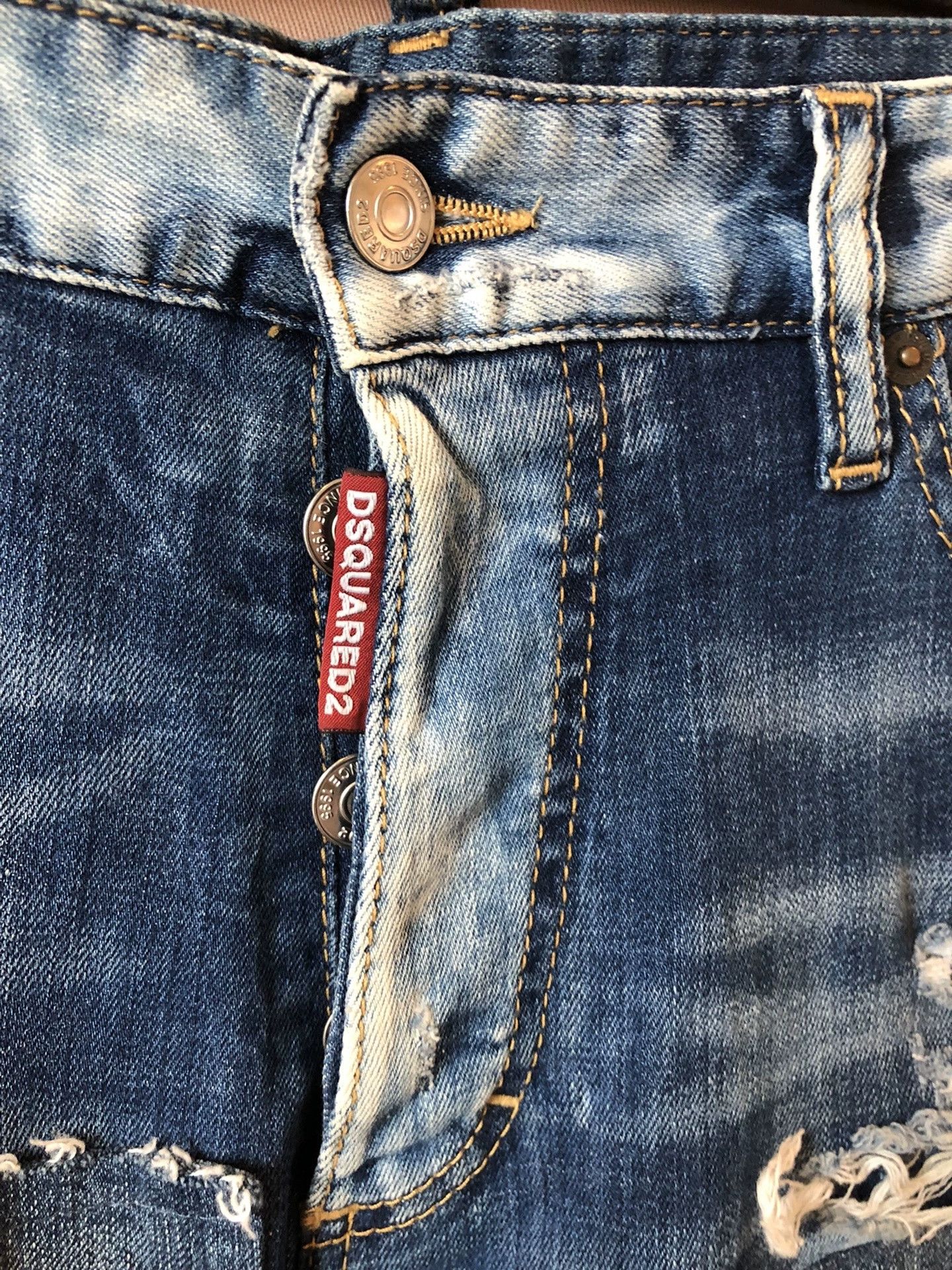 Dsquared2 Dsquared2 Blue Distressed Patched Skinny Jeans Size US 28 / EU 44 - 3 Thumbnail