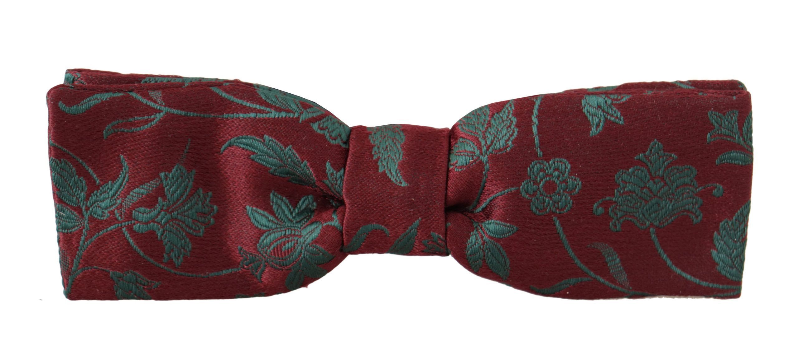 Dolce & Gabbana Elegant Maroon Patterned Bow Men's Tie Size ONE SIZE - 1 Thumbnail