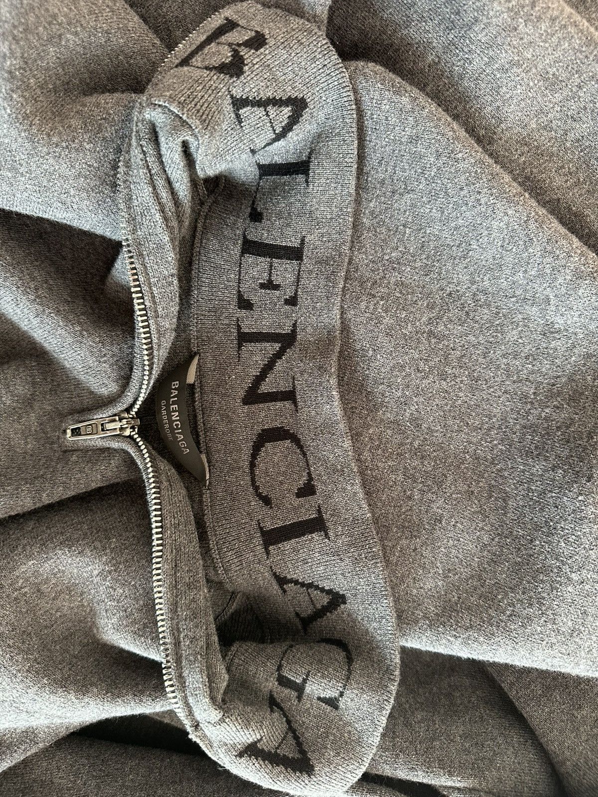 Balenciaga [L] 2050$ Spring26 Half-zip grey sweater Size US L / EU 52-54 / 3 - 10 Thumbnail