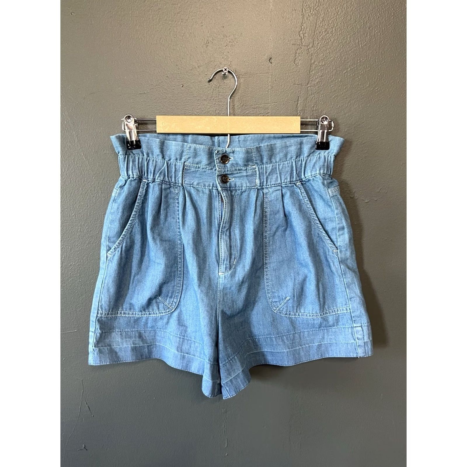 Bdg BDG Womens Denim Shorts Stretch Fit Size 4 Blue Chino Jeans Shorts Womens 4 Stretch BDG Blue Denim Shorts Size 27" / US 4 / IT 40 - 2 Thumbnail