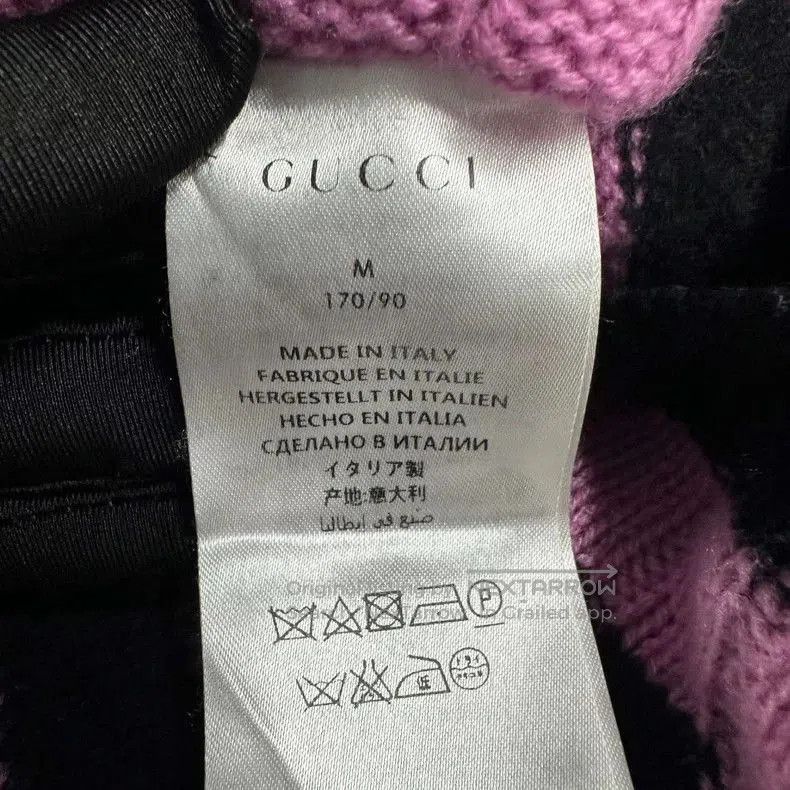 Gucci Gucci Pink Cat Striped Cashmere Sweater M . Size US M / EU 48-50 / 2 - 5 Thumbnail
