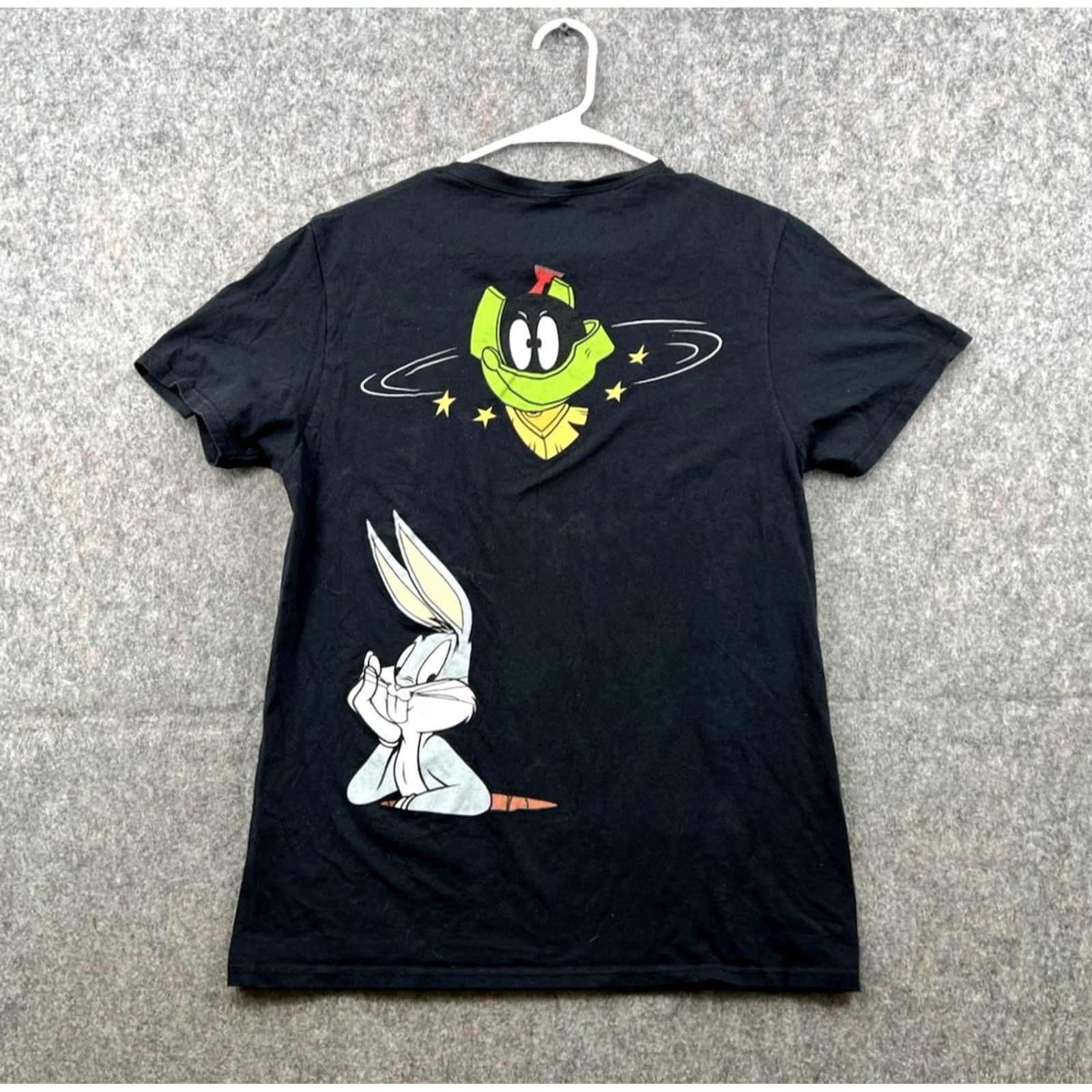 Vintage Looney Tunes Shirt Men Graphic Taz Bugs Bunny Size M Black Cotton Crew Neck Short Sleeve Cartoon 2020-2029 Sportsman Regular Size US M / EU 48-50 / 2 - 6 Thumbnail