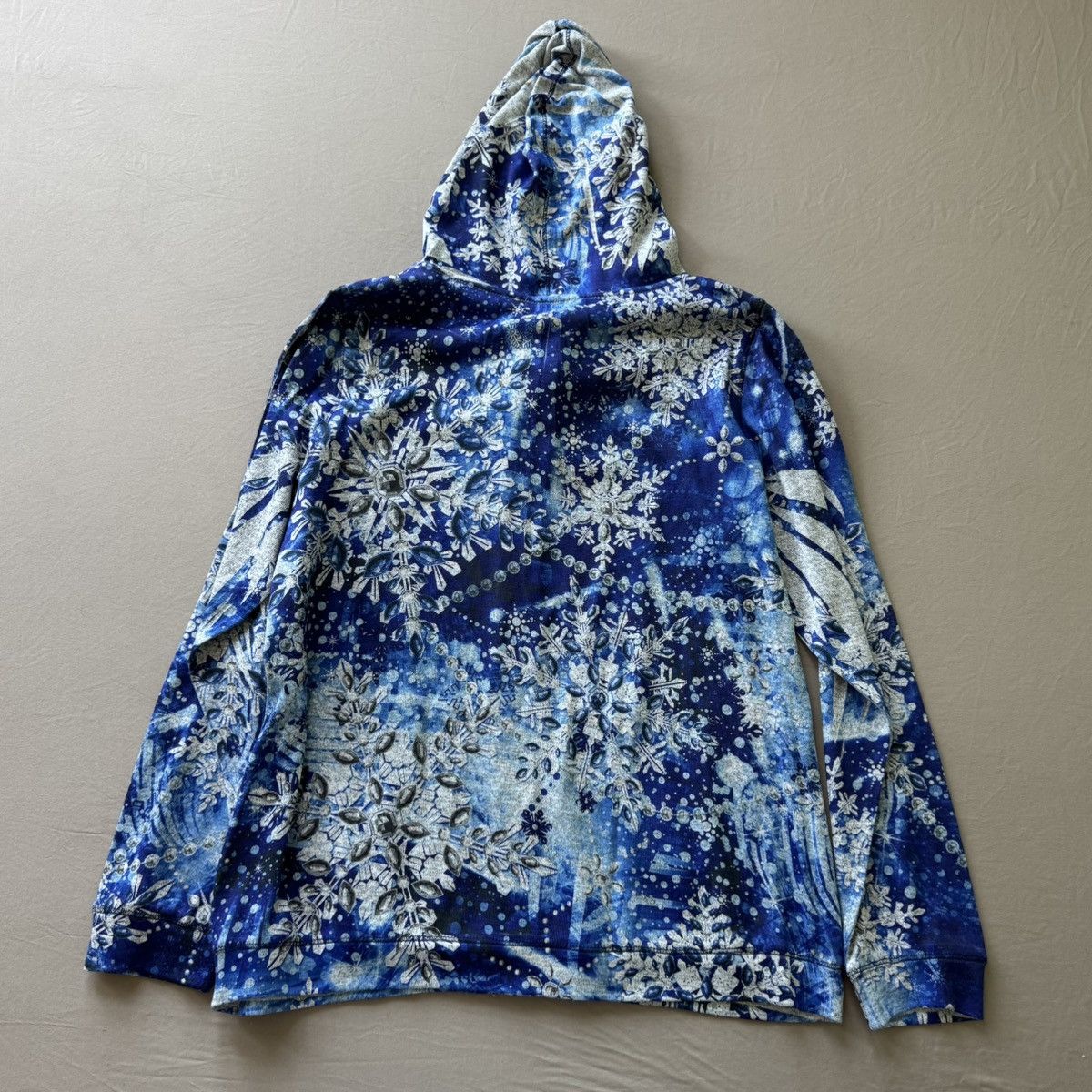 Other Y2K Early 2000s One World Snowflake Bedazzled Zip Up Hoodie Size XL / US 12-14 / IT 48-50 - 2 Thumbnail