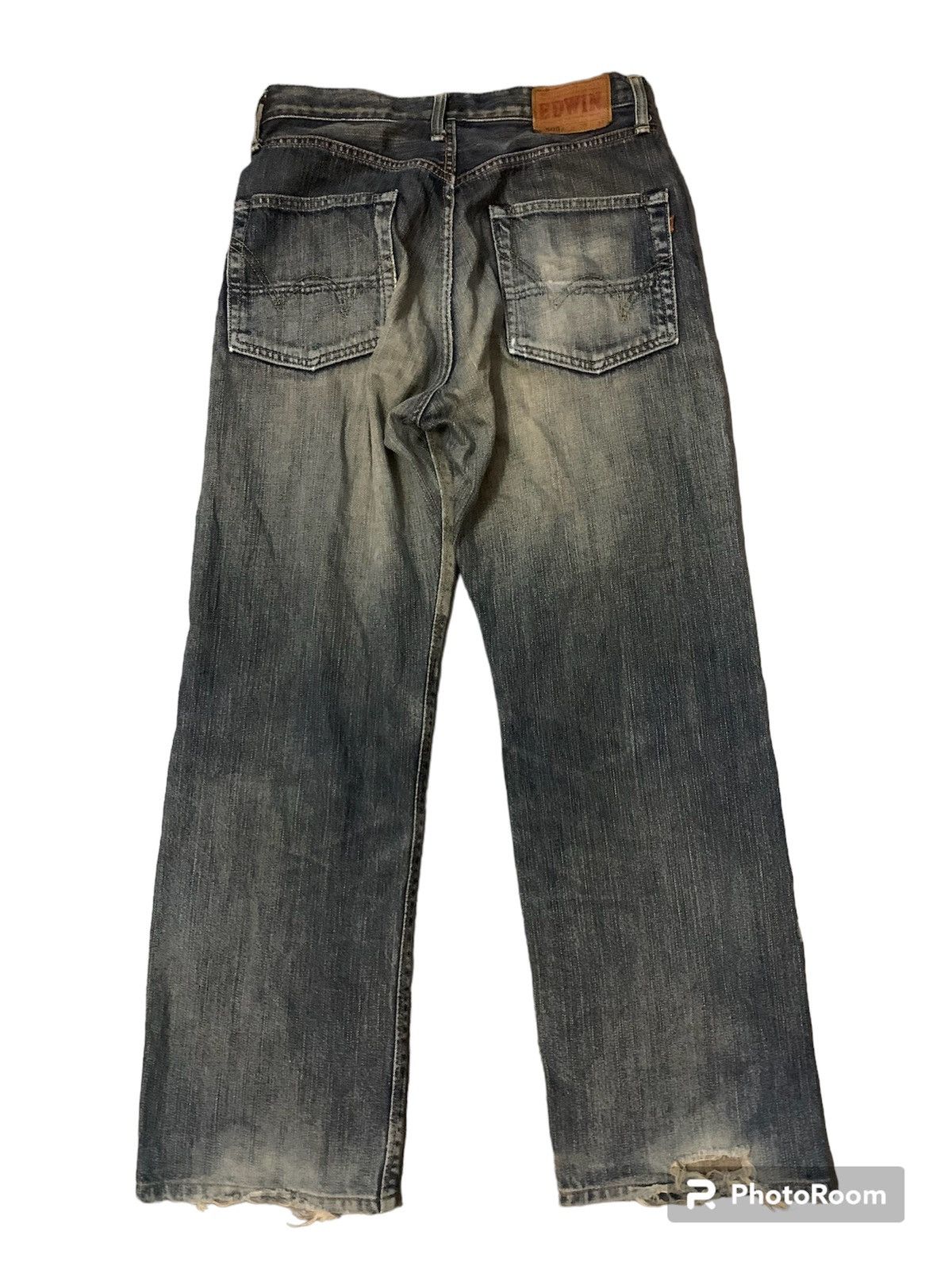 Edwin × If Six Was Nine × Japanese Brand Edwin Distressed Selvedge Denim Flare Jeans Size US 30 / EU 46 - 2 Thumbnail