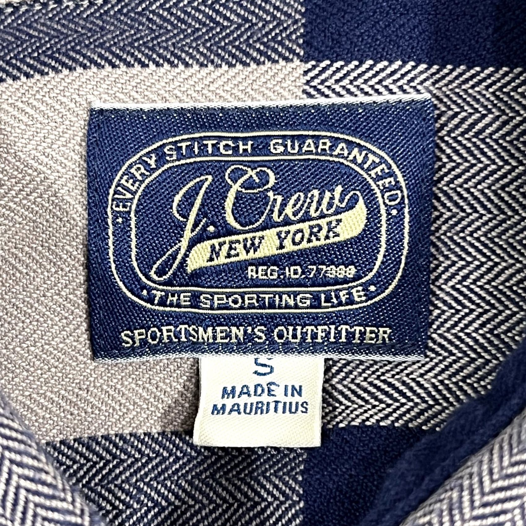 J.Crew J.Crew Men's S Blue Tan Buffalo Check Flannel Shirt Long Sleeve Button Up Size US S / EU 44-46 / 1 - 4 Thumbnail