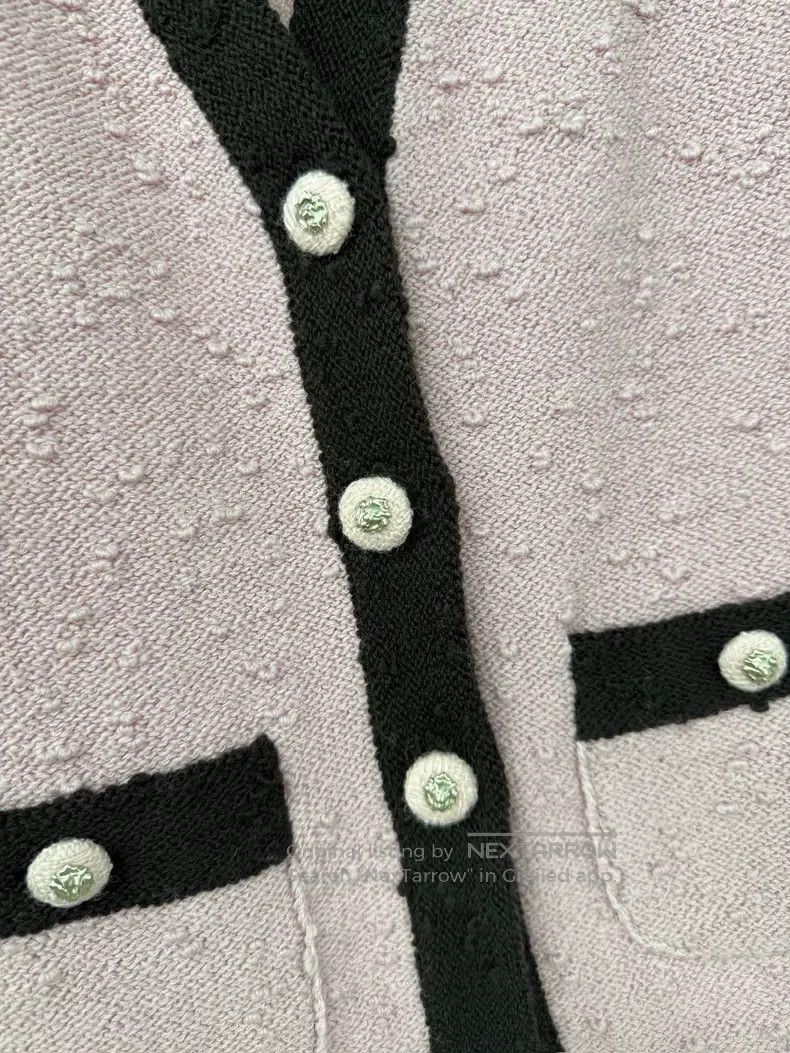 Chanel Chanel 24K pink and black colour-blocked wool knitted vest Size XXS / US 00 / IT 34 - 3 Thumbnail