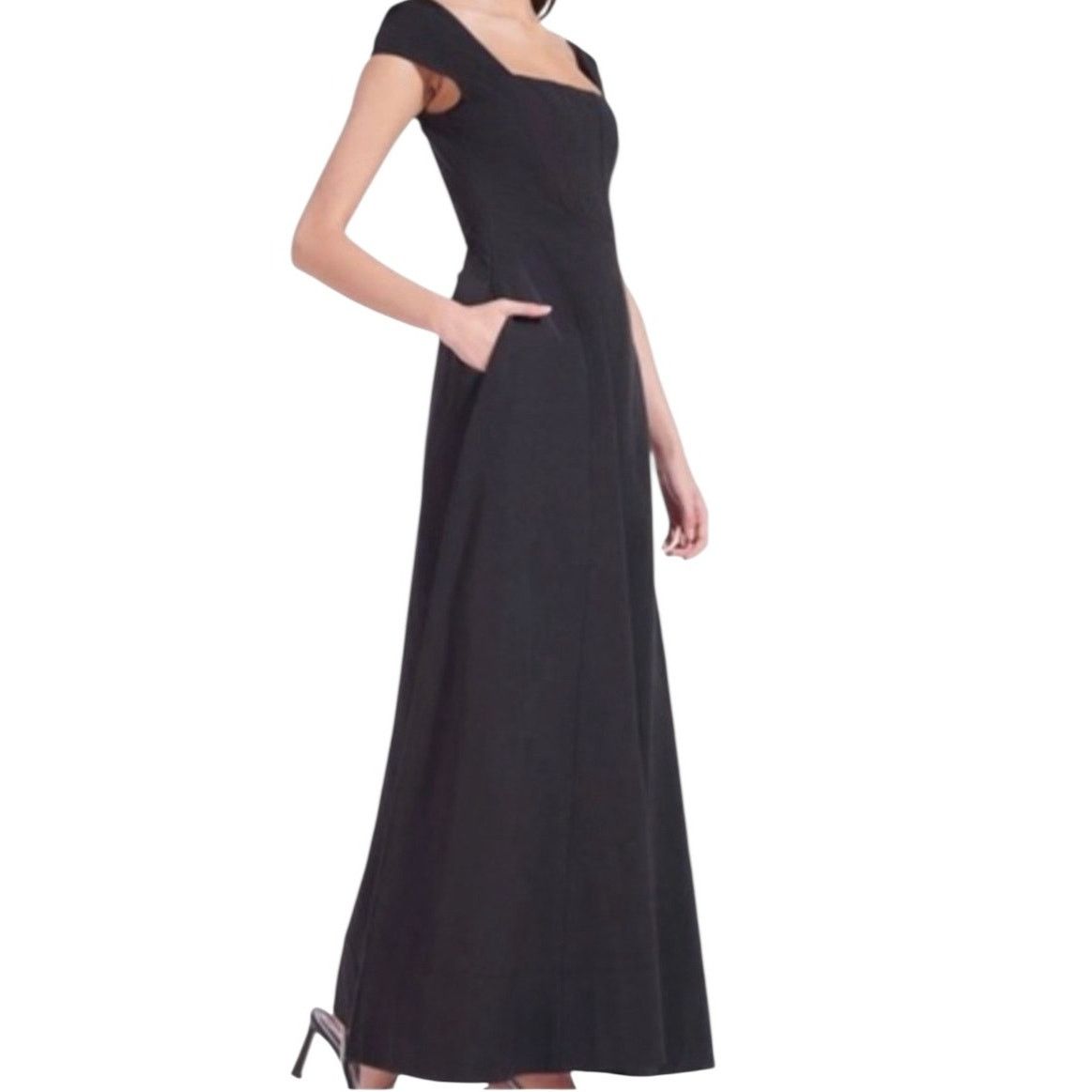 Staud NEW NWT Staud Lotus Black Corset Maxi Dress Size 00 Size XXS / US 00 / IT 34 - 1 Thumbnail