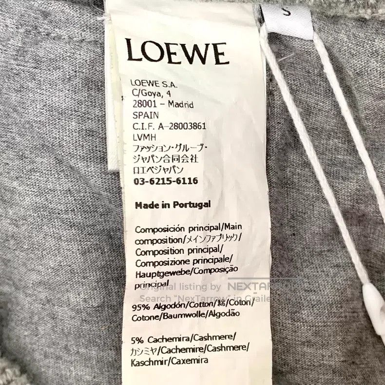 Loewe Loewe size S Beige logo embroidered cotton drawstring sweat Size 24" / US 00 / IT 34 - 7 Thumbnail