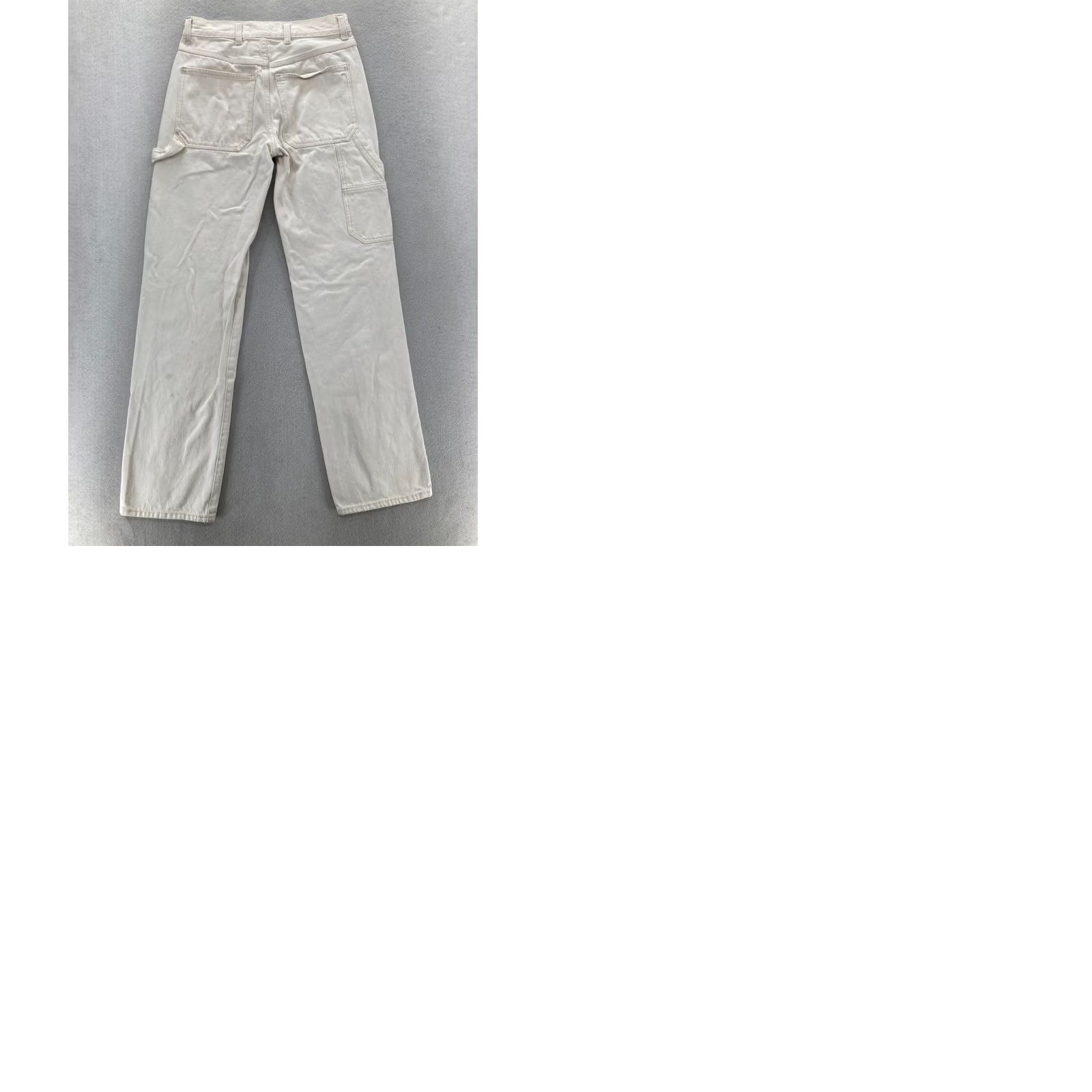 Madewell Madewell Low Slung Straight Jeans Women's 23 White Denim Button Fly Carpenter Jeans Size 26" / US 2 / IT 38 - 11 Thumbnail