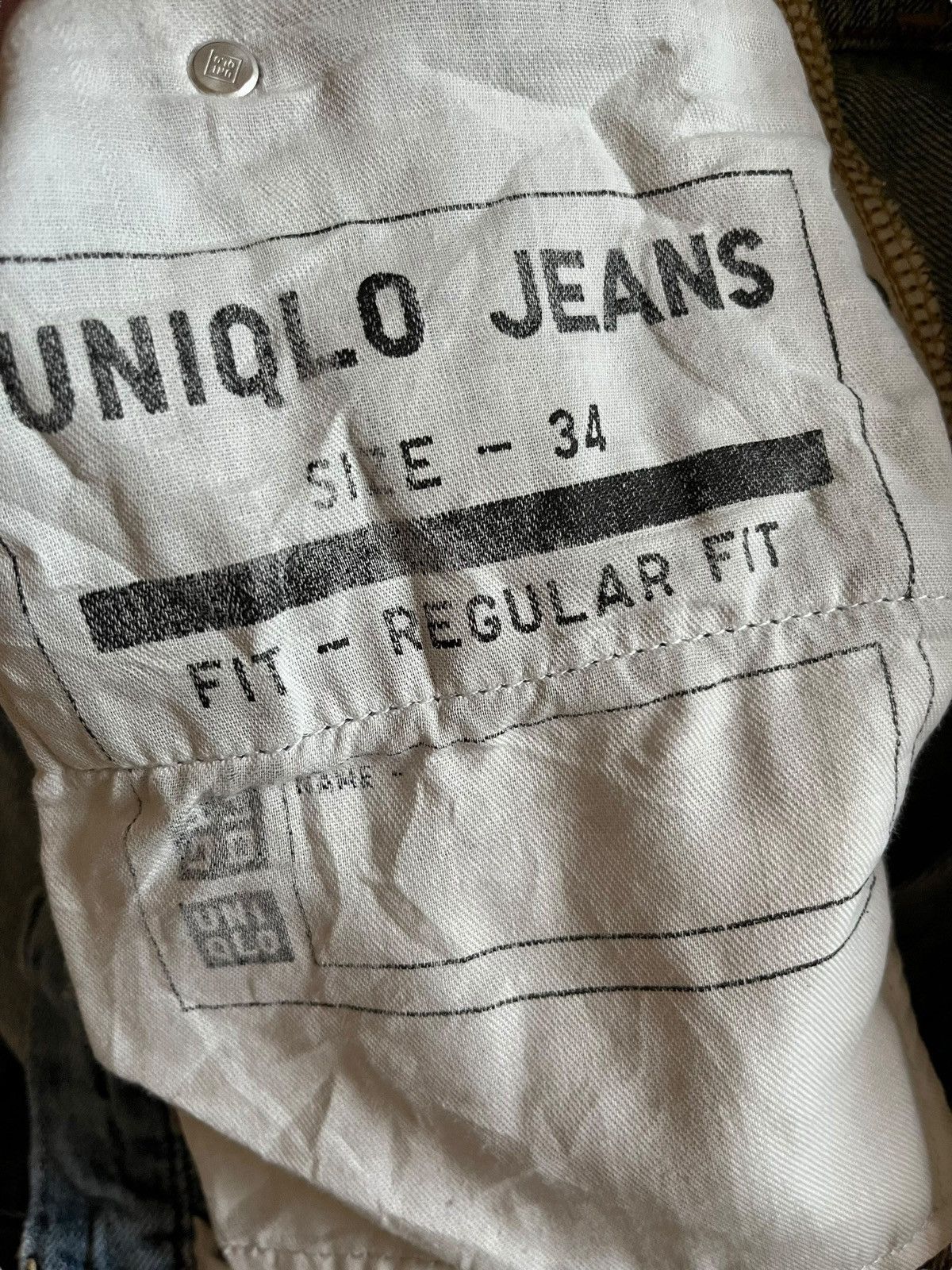 Japanese Brand × Uniqlo Vintage Japanese Uniqlo Selvedge Distressed Loose Blue Jeans Size US 35 - 10 Thumbnail