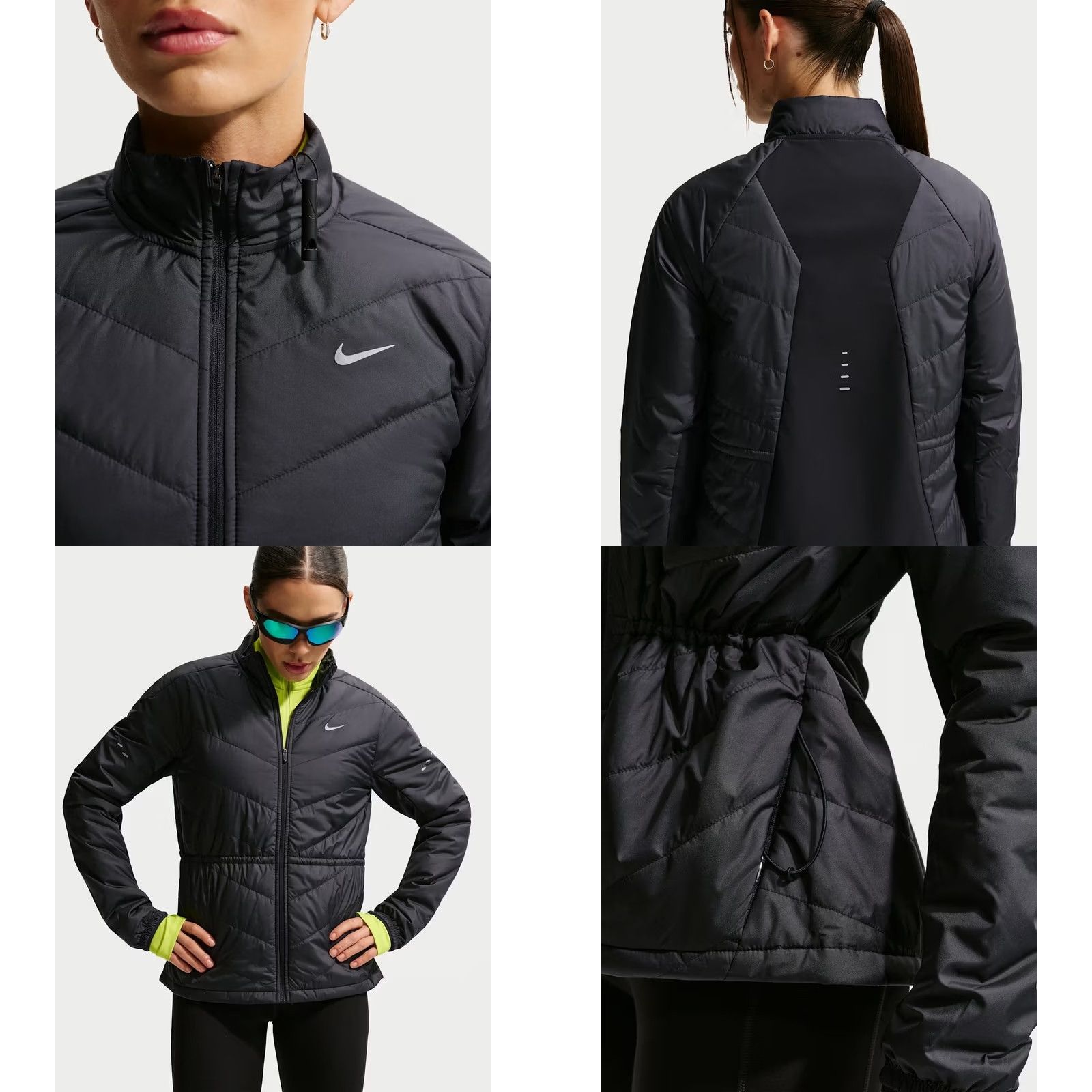 Nike Nike Swift Therma-FIT Running Jacket Womens S Black Reflective HV2744 010 Size S / US 4 / IT 40 - 9 Thumbnail