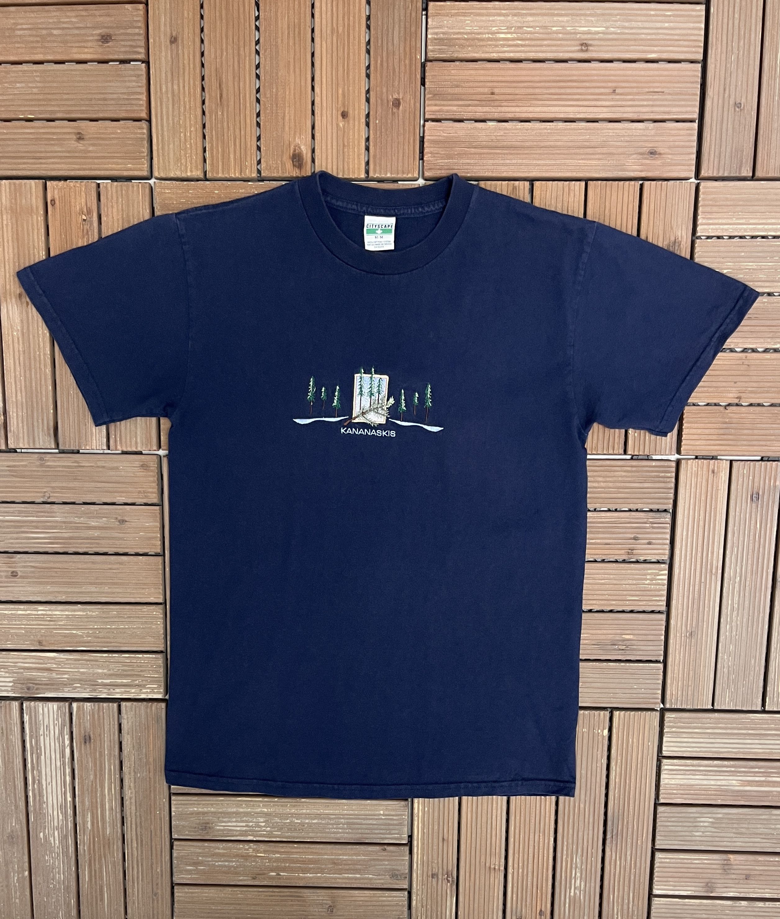 Vintage Kananaskis Embroidered Vintage Blue T-Shirt Tee Size US M / EU 48-50 / 2 - 1 Thumbnail