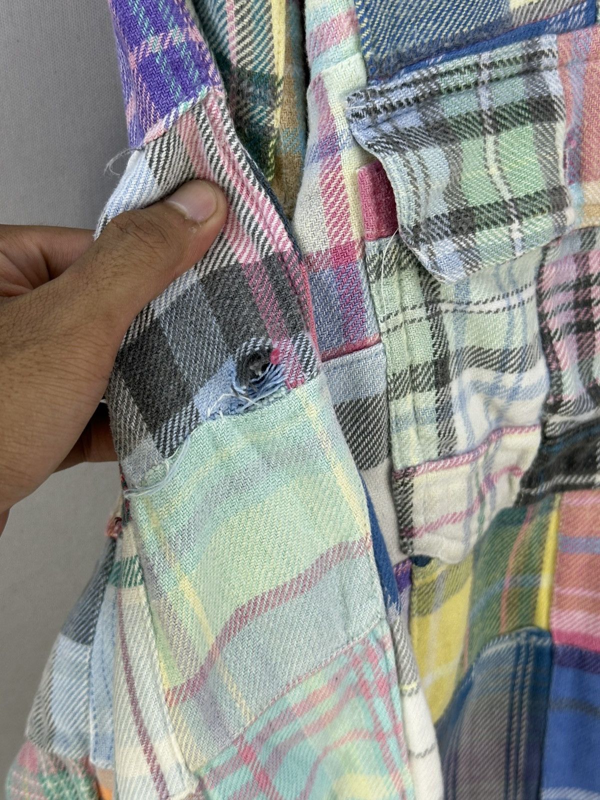 Japanese Brand Patchwork Flannel Shirt Button Up by Catherine Museum Size US L / EU 52-54 / 3 - 9 Thumbnail