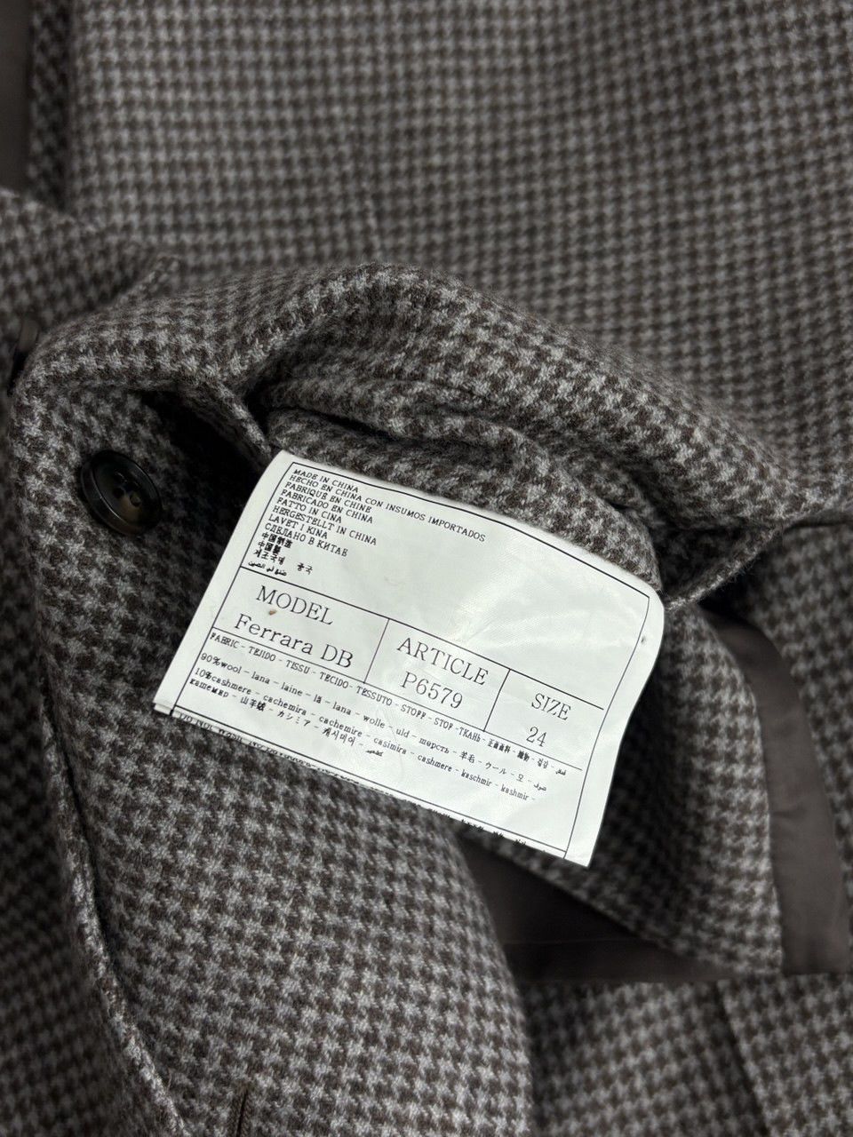 Suitsupply Suitsupply 3 Piece Suit Houndstooth Pattern Wool Cashmere Size 38S - 16 Thumbnail
