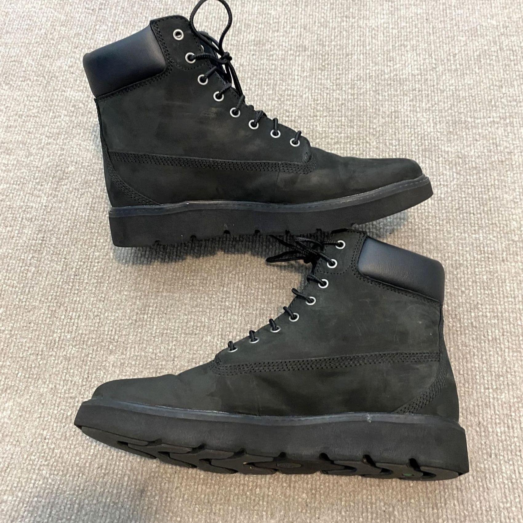 Timberland Timberland Boots Womens Size 10 Black Nubuck Ankle Combat Lace Up A15TM Size US 10 / IT 40 - 3 Thumbnail