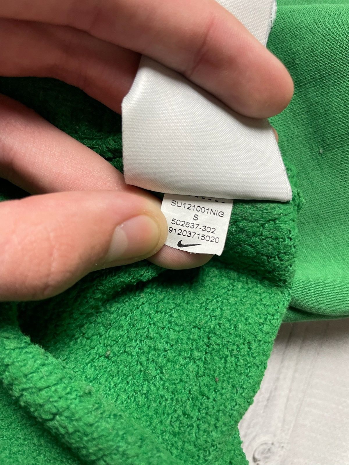 Nike × Vintage Vintage Nike Green hoodie size S big logo Size US S / EU 44-46 / 1 - 6 Thumbnail