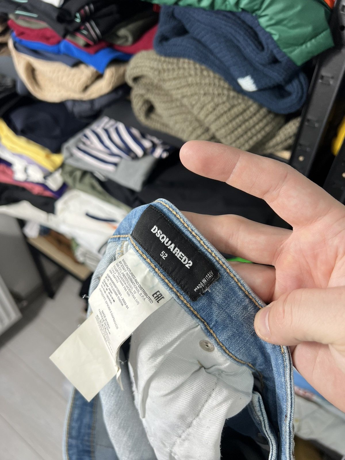 Dsquared2 Dsquared2 Light Wash Distressed Jeans Size 52 Slim Fit Italy Size US 36 / EU 52 - 15 Thumbnail
