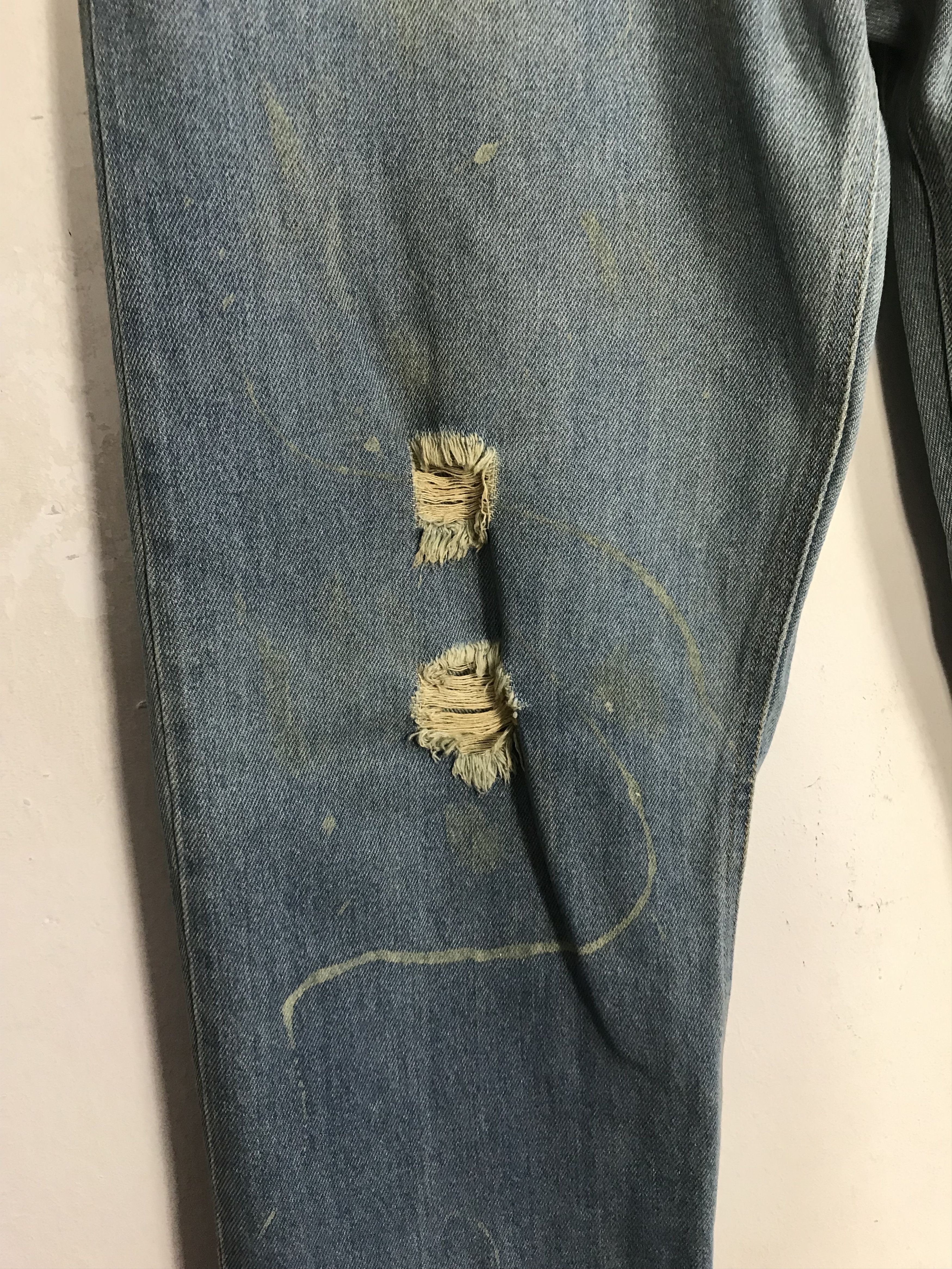 Japanese Brand × Vintage Vintage Power To The People Design Distressed Denim Jeans Size US 31 - 5 Thumbnail